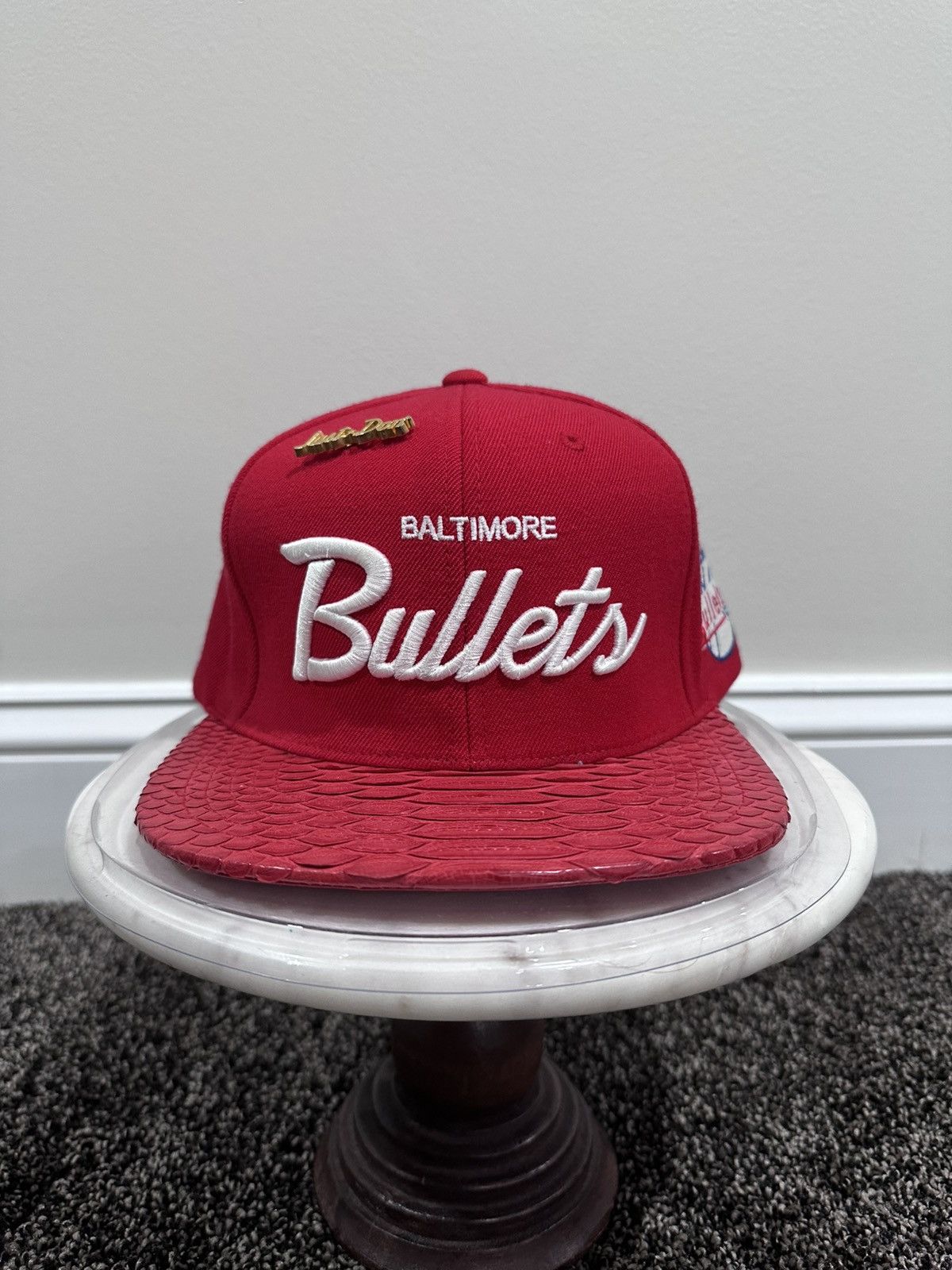 Pre-owned Just Don X Mitchell & Ness Nba Baltimore Bullets Red Hat