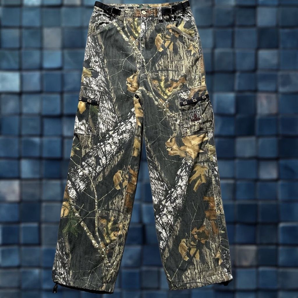 Vintage VINTAGE Mad Dog Pants Mens Medium Brown Camouflage Cargo Pocket ScentLok Belted Size US 31 - 1 Thumbnail