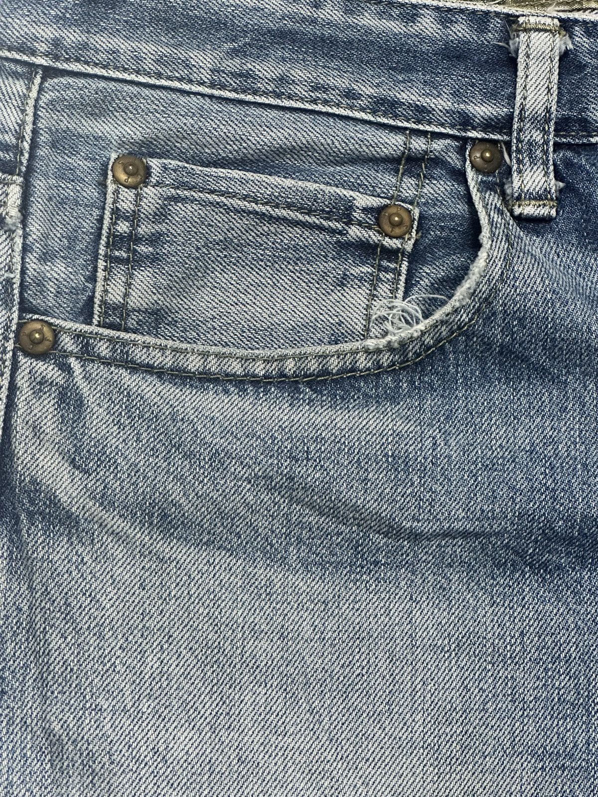 Japanese Brand Complete Finesse Japan Distressed Selvage Jeans With Faded Size US 33 - 5 Thumbnail