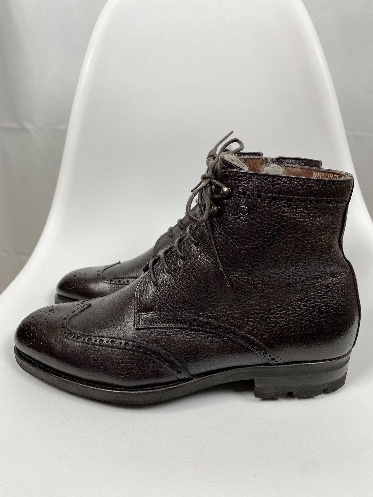 Mario Bruni Mario Bruni Brown Leather Brogues Natural Fur Trim size 41 Size US 8 / EU 41 - 5 Thumbnail