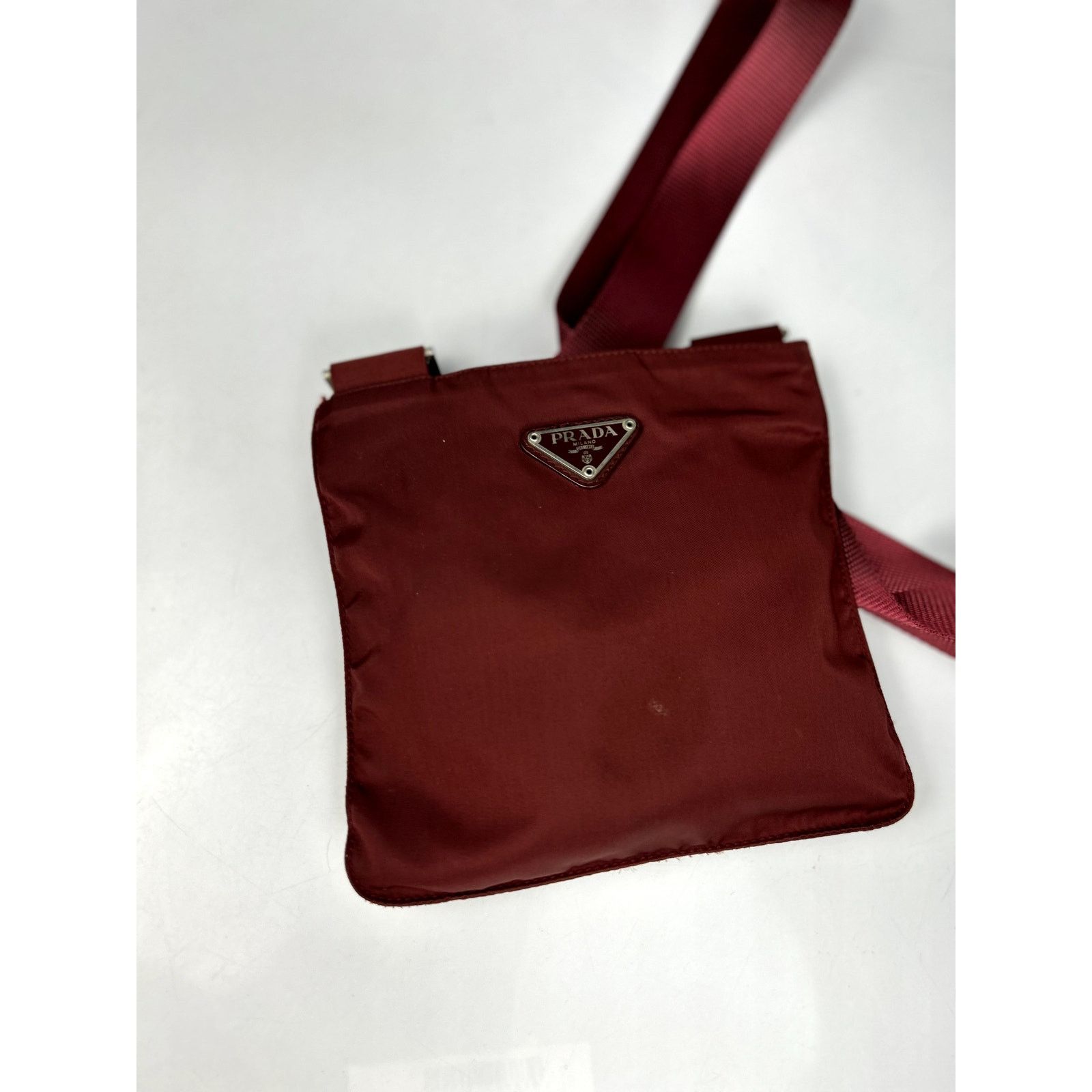 Prada Prada Nylon Red Crossbody Bag Size ONE SIZE - 3 Thumbnail