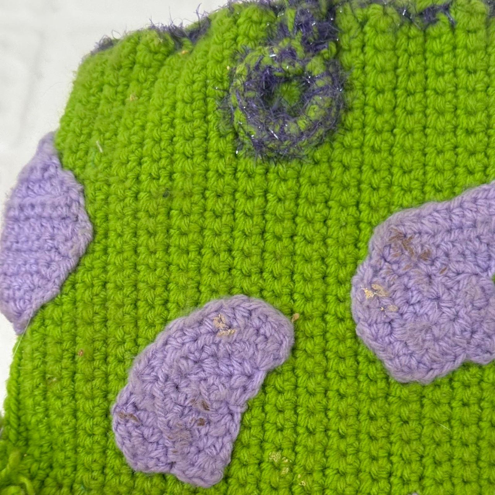 Other crochet mini bag green purple cow print ✦ handmade fuzzy Size ONE SIZE - 4 Thumbnail