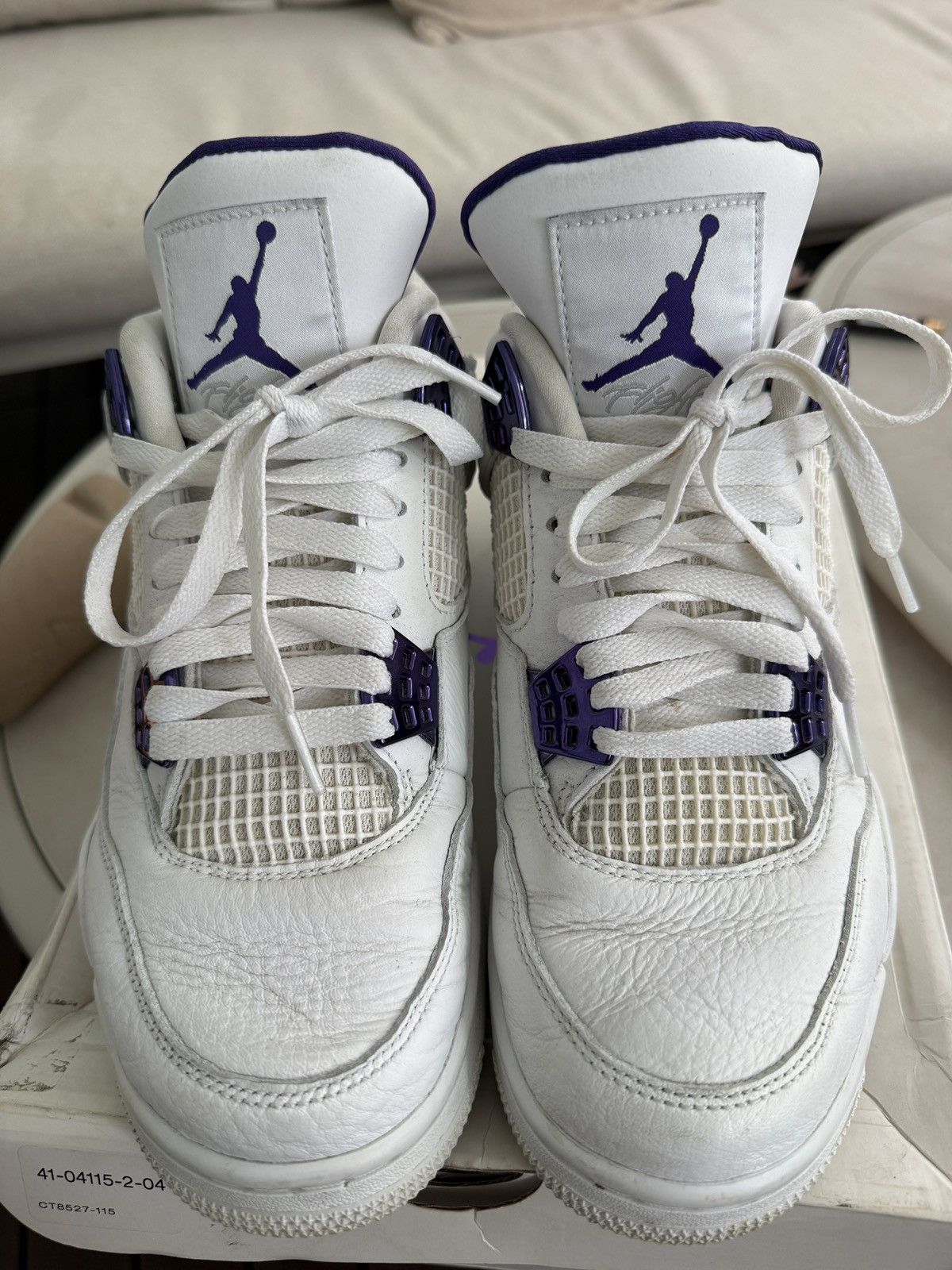 Jordan Brand Nike Jordan 4 Retro in Purple Metallic Size US 7.5 / EU 40-41 - 7 Thumbnail