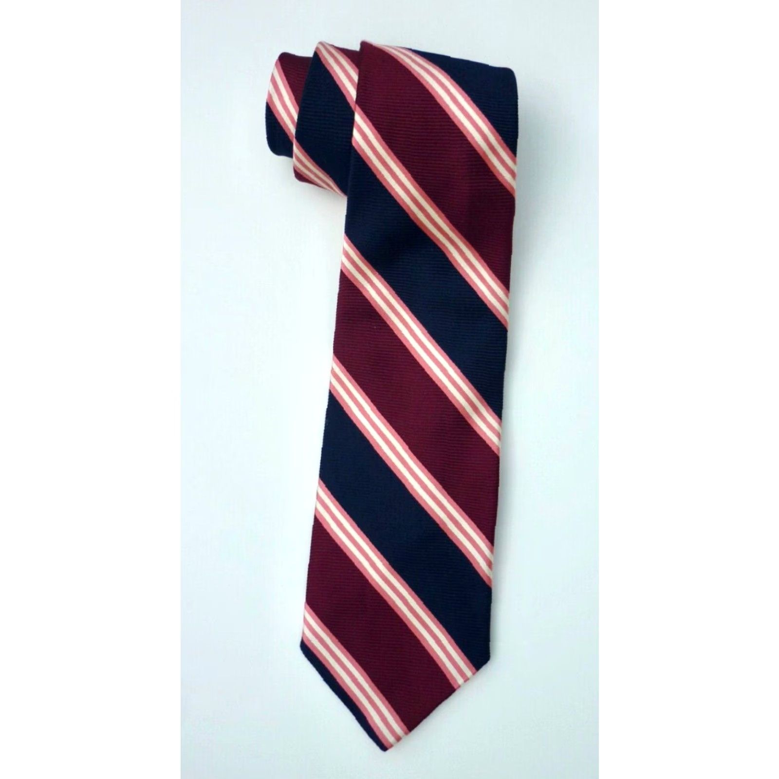 Brooks Brothers Brooks Brothers Makers Silk Tie Multicolor Stripes Woven in England Made in USA 60" 3.75" Mens Adult Silk Tie Size ONE SIZE - 3 Thumbnail