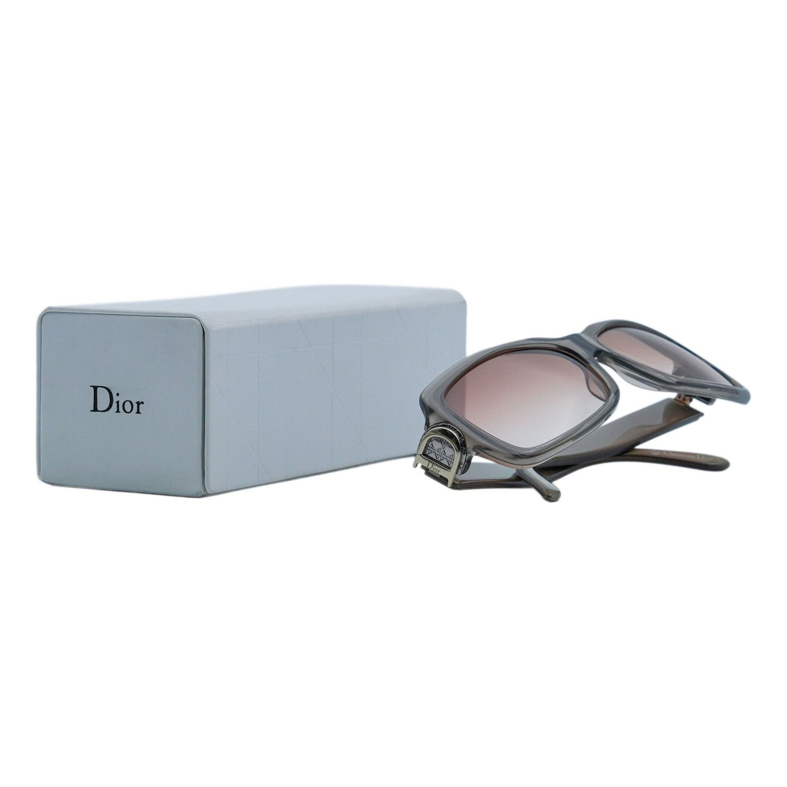 Dior Vintage Dior Gray Gradient D Logo Rectangular Sunglasses Size ONE SIZE - 8 Thumbnail