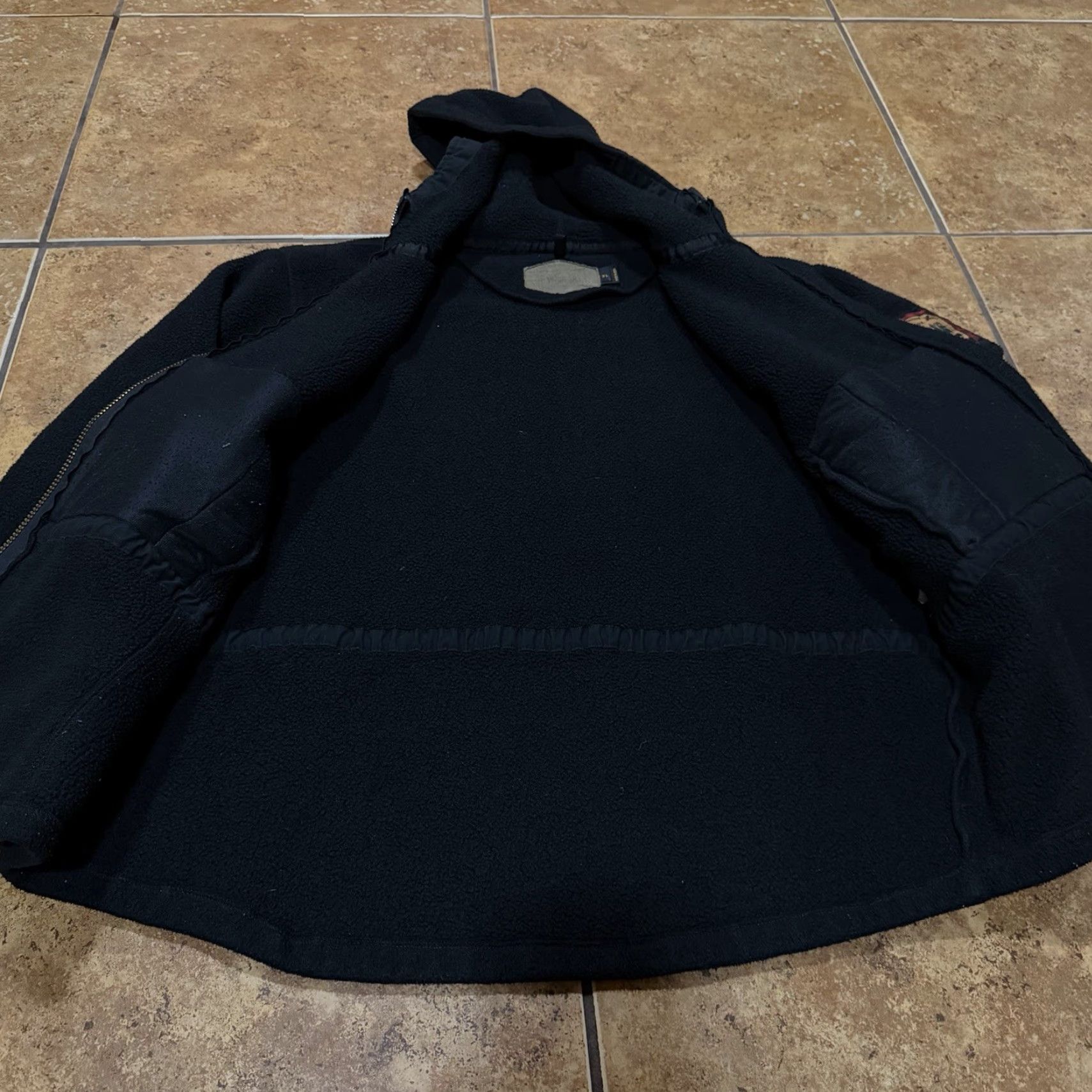 Vintage VINTAGE Woolrich Fleece Jacket Hooded Mens XL Black Full Zip Made in USA Shirt Jacket Mens XL Black Woolrich Fleece Full Zip USA Vintage Size US XL / EU 56 / 4 - 6 Thumbnail