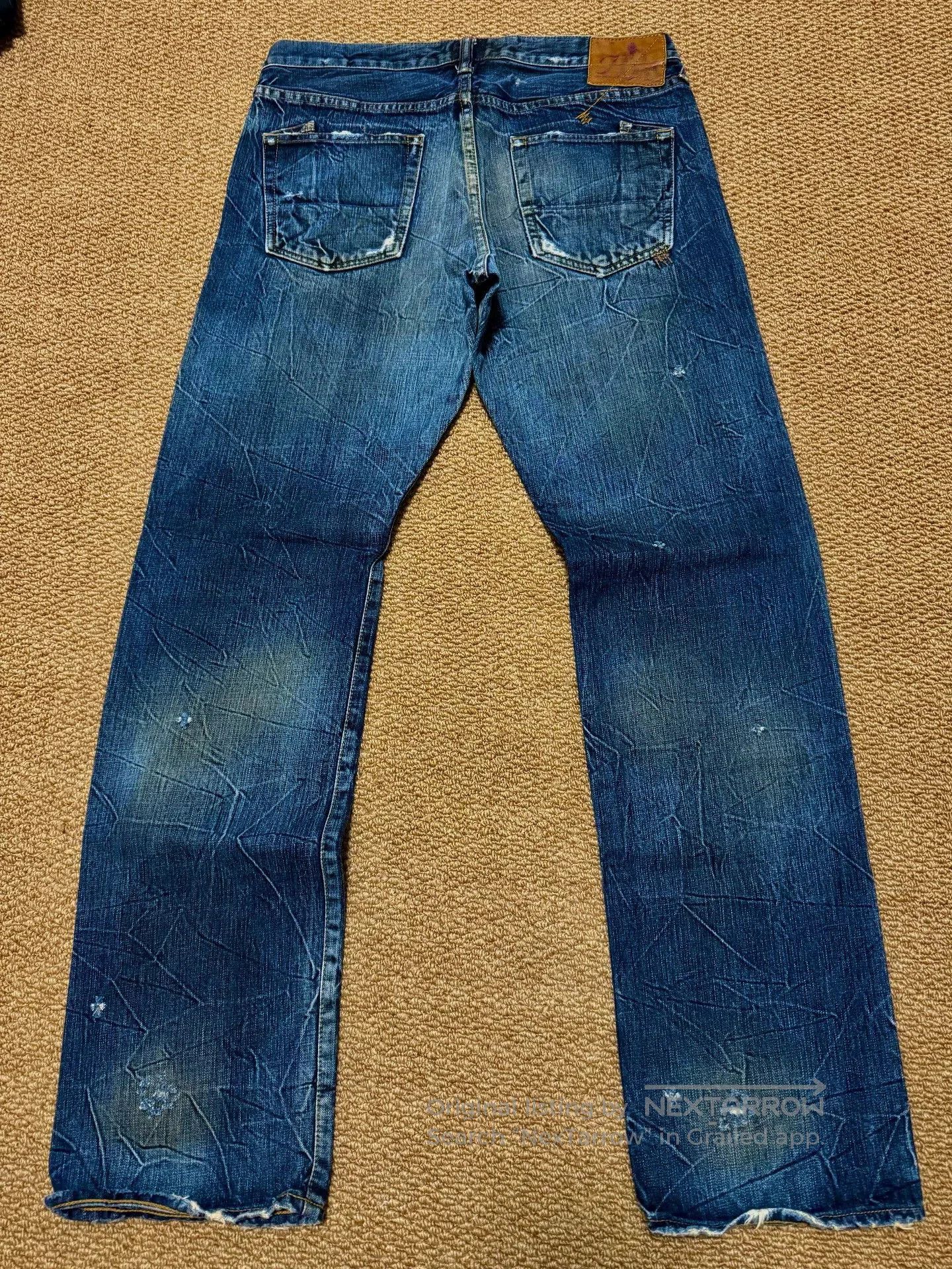 Visvim Blue Distressed Denim Jeans. Size US 34 / EU 50 - 2 Thumbnail
