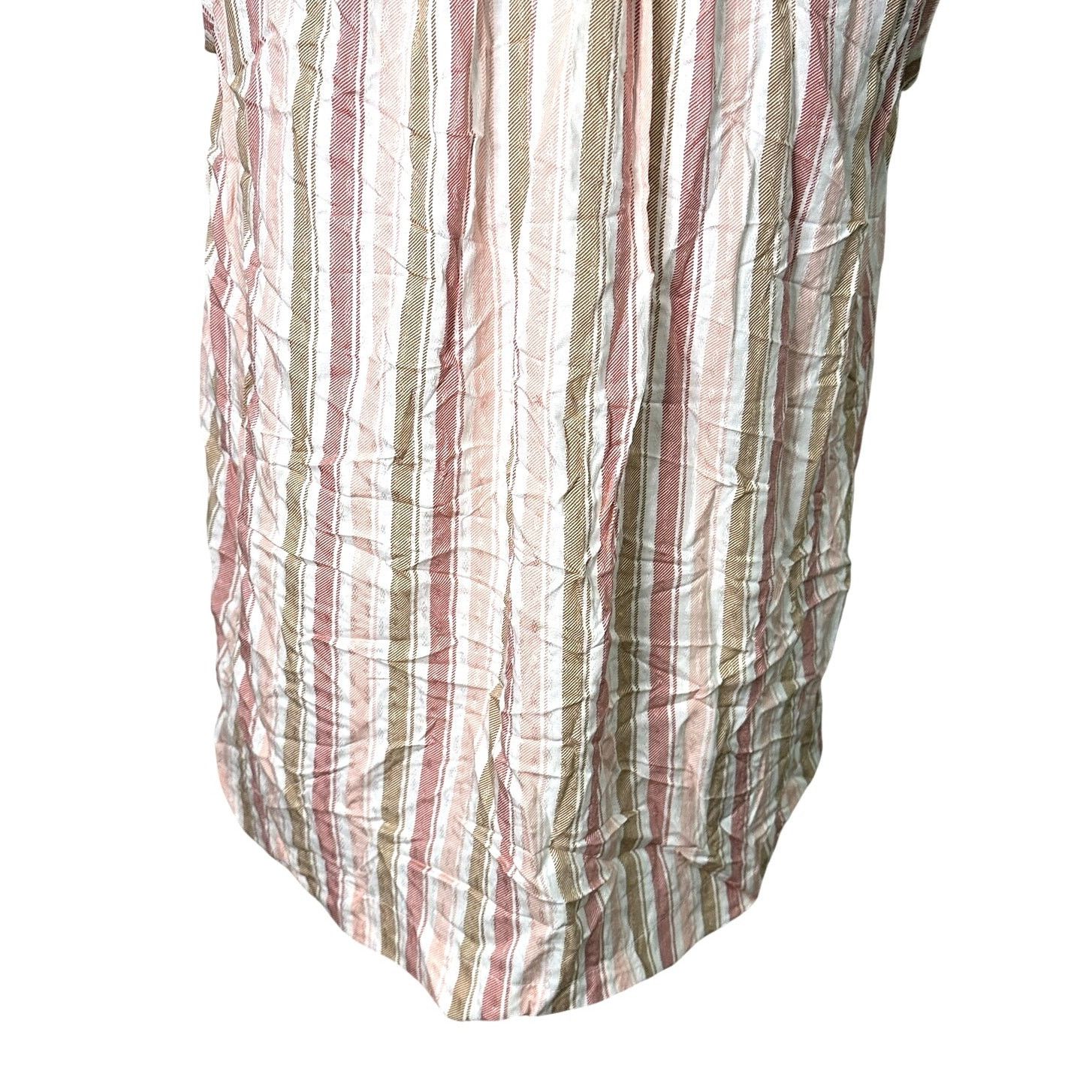 Other Caslon Tank Blouse Breezy Sleeveless Striped Pink/Brown S Size S / US 4 / IT 40 - 6 Thumbnail
