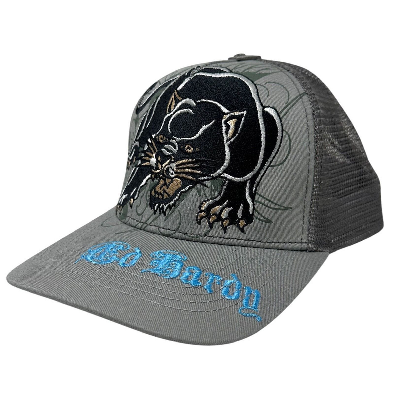 Ed Hardy Ed Hardy Trucker Hat Embroidered Crouching Panther Cap Size ONE SIZE - 2 Thumbnail