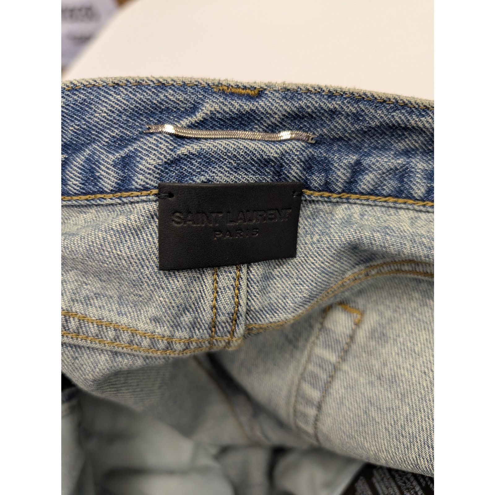 Saint Laurent Paris o1rshd1 Denim Short Straight in Florida Blue Size US 34 / EU 50 - 15 Thumbnail