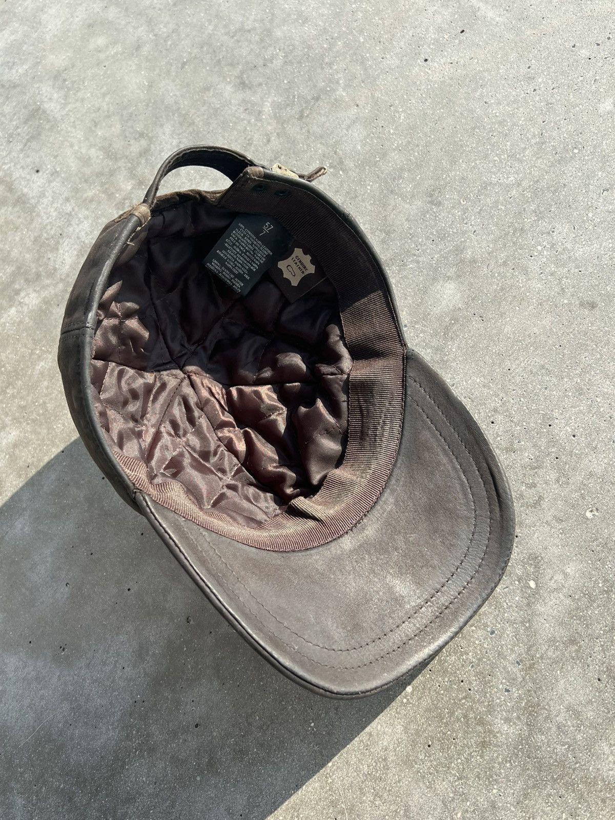 Genuine Leather × Vintage Vintage Genue Leather Cap Size ONE SIZE - 4 Thumbnail