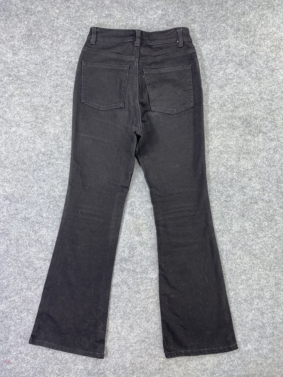 Japanese Brand Gu Flare Black Jeans - J1008 Size 25" / US 0 / IT 36 - 4 Thumbnail
