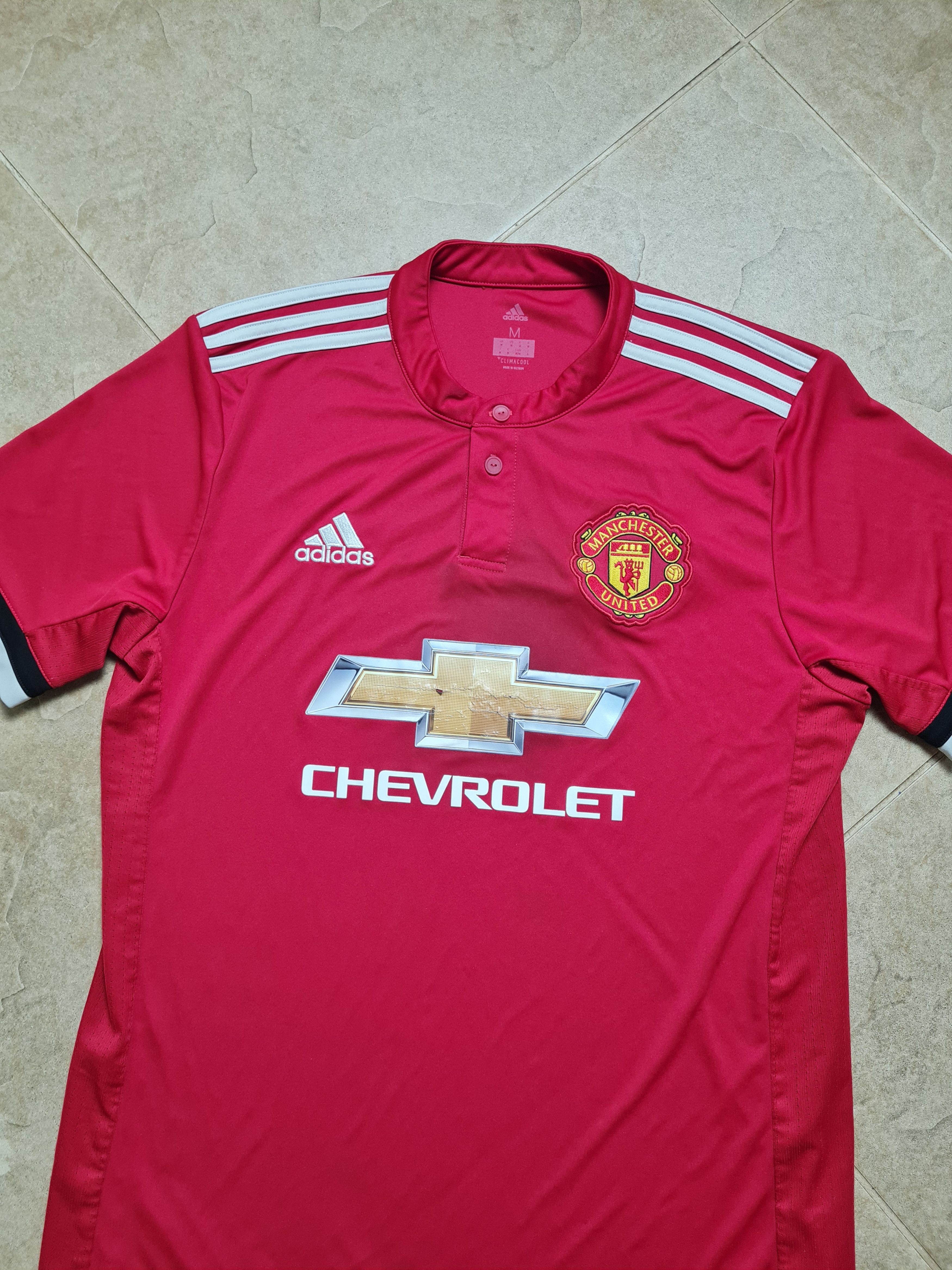 Adidas Manchester United Home Jersey 2017 18 Adidas Chevrolet Red Size US M / EU 48-50 / 2 - 2 Thumbnail