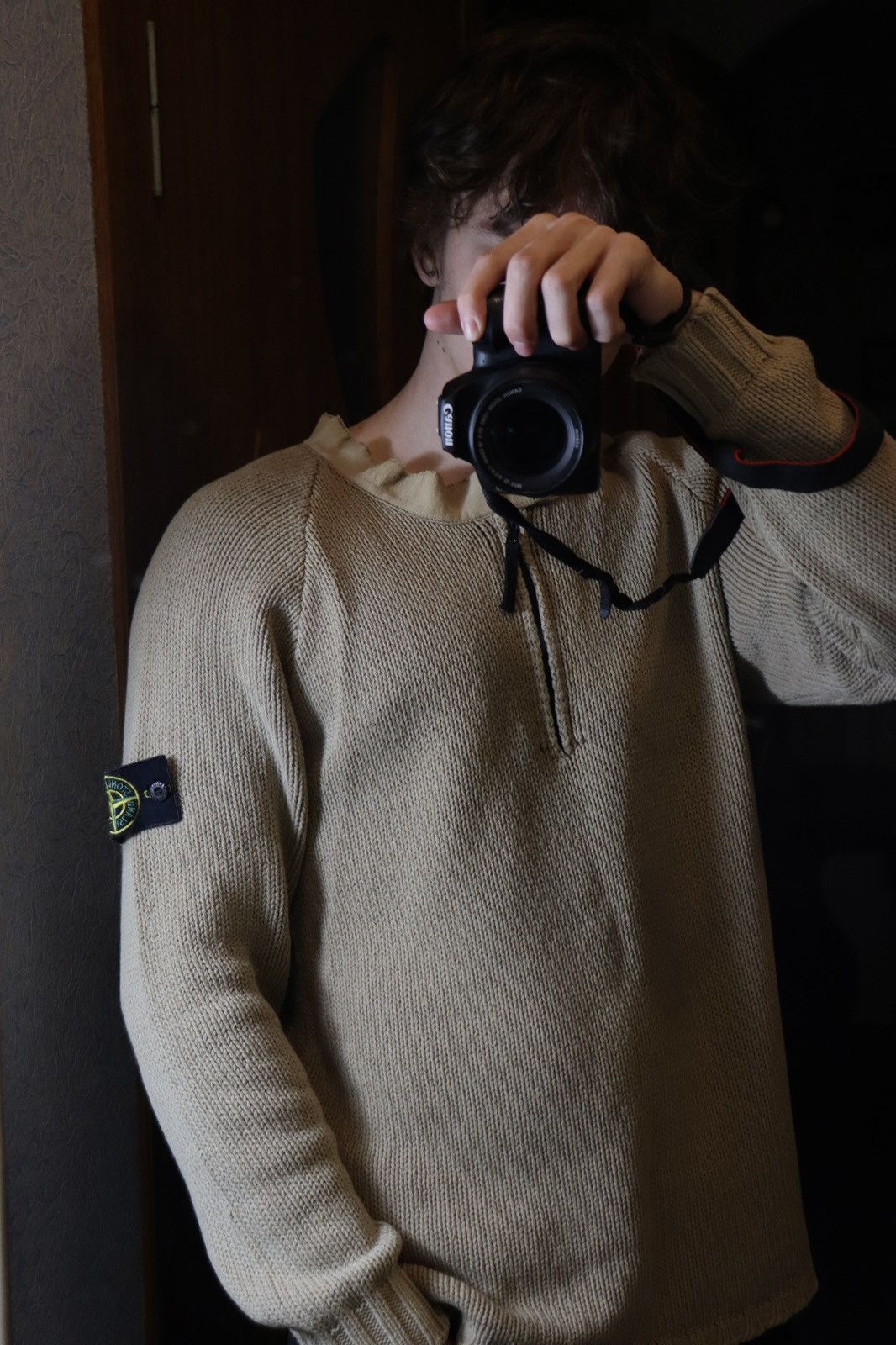 Stone Island Stone Island (Spring / Summer 2001) Beige Knit Pullover Size US L / EU 52-54 / 3 - 1 Thumbnail