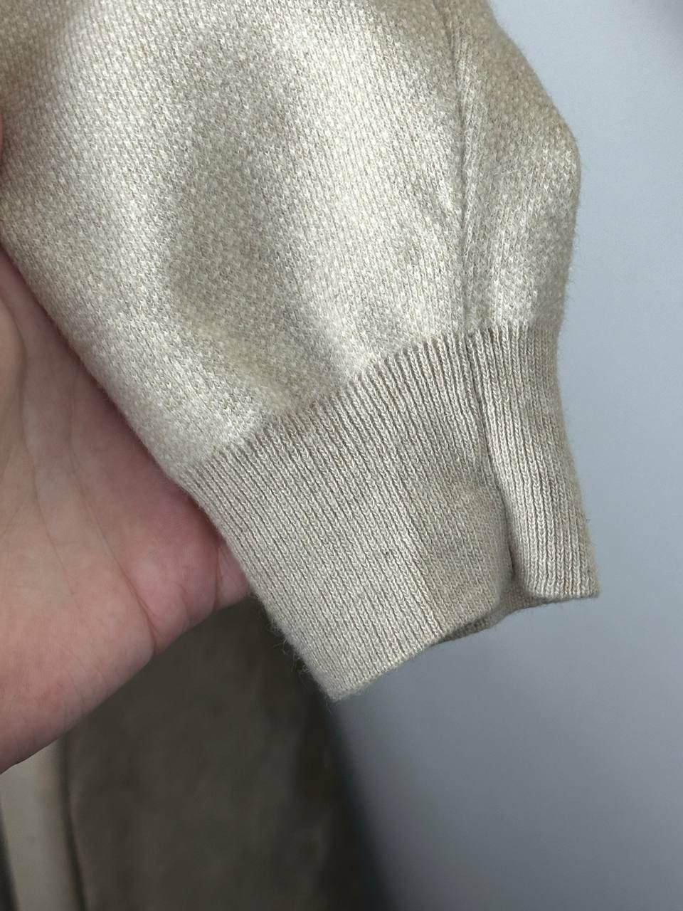 Ermenegildo Zegna Ermenegildo Zegna Beige Luxury Cashmere Sweater Size US L / EU 52-54 / 3 - 6 Thumbnail
