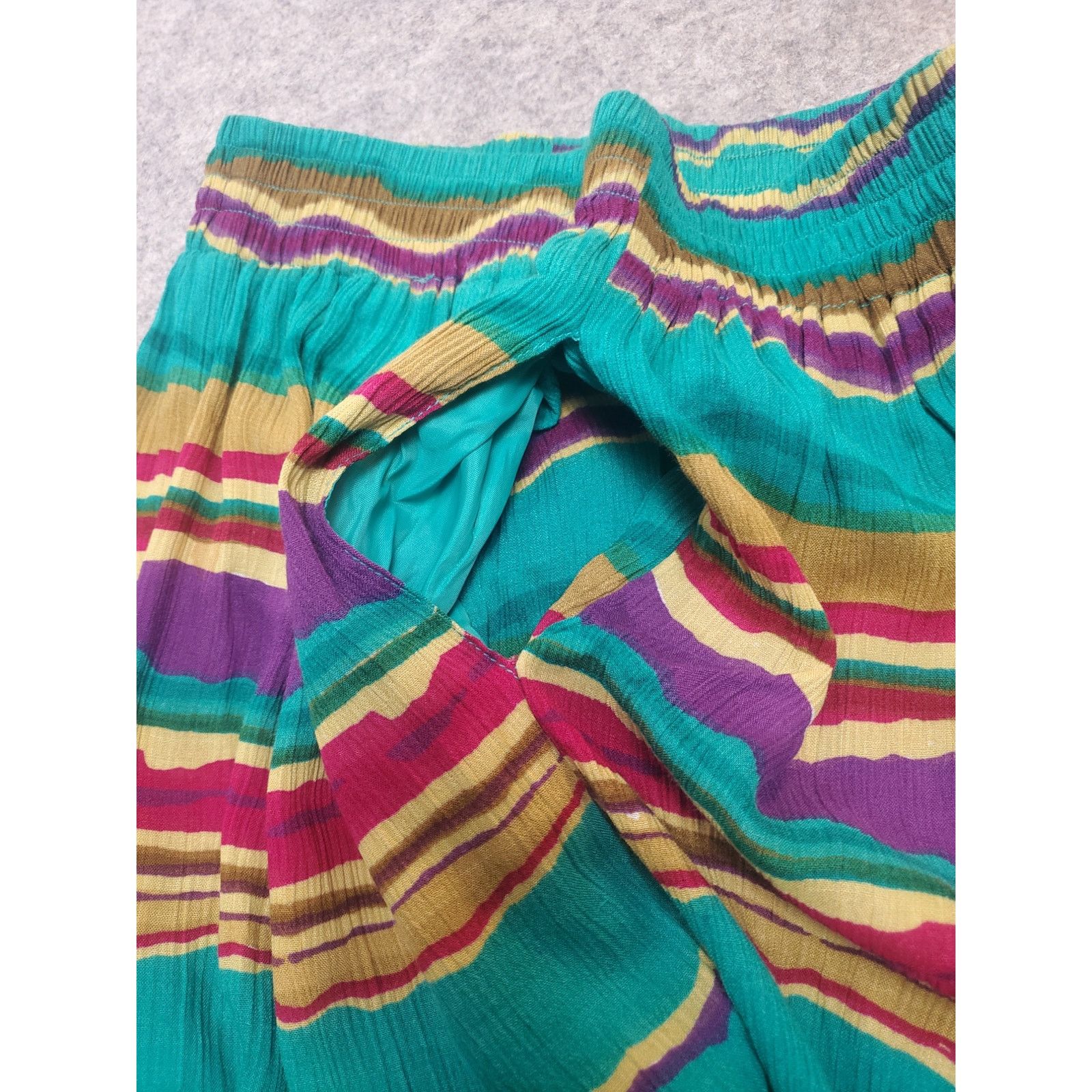Other Women's Vintage Courtwell M Stripe Pull On Bermuda Shorts Size 24" / US 00 / IT 34 - 6 Thumbnail