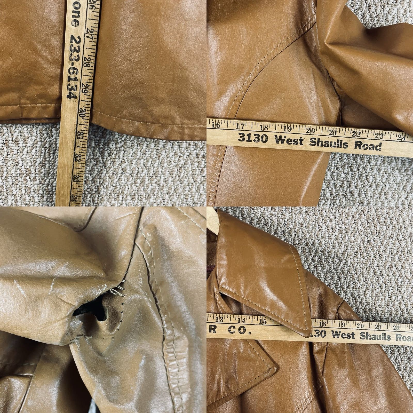 Schott Vtg Schott Bros. Leather Jacket 42 Car Coat Brown Button Removable Fur Lining Size US XS / EU 42 / 0 - 10 Thumbnail