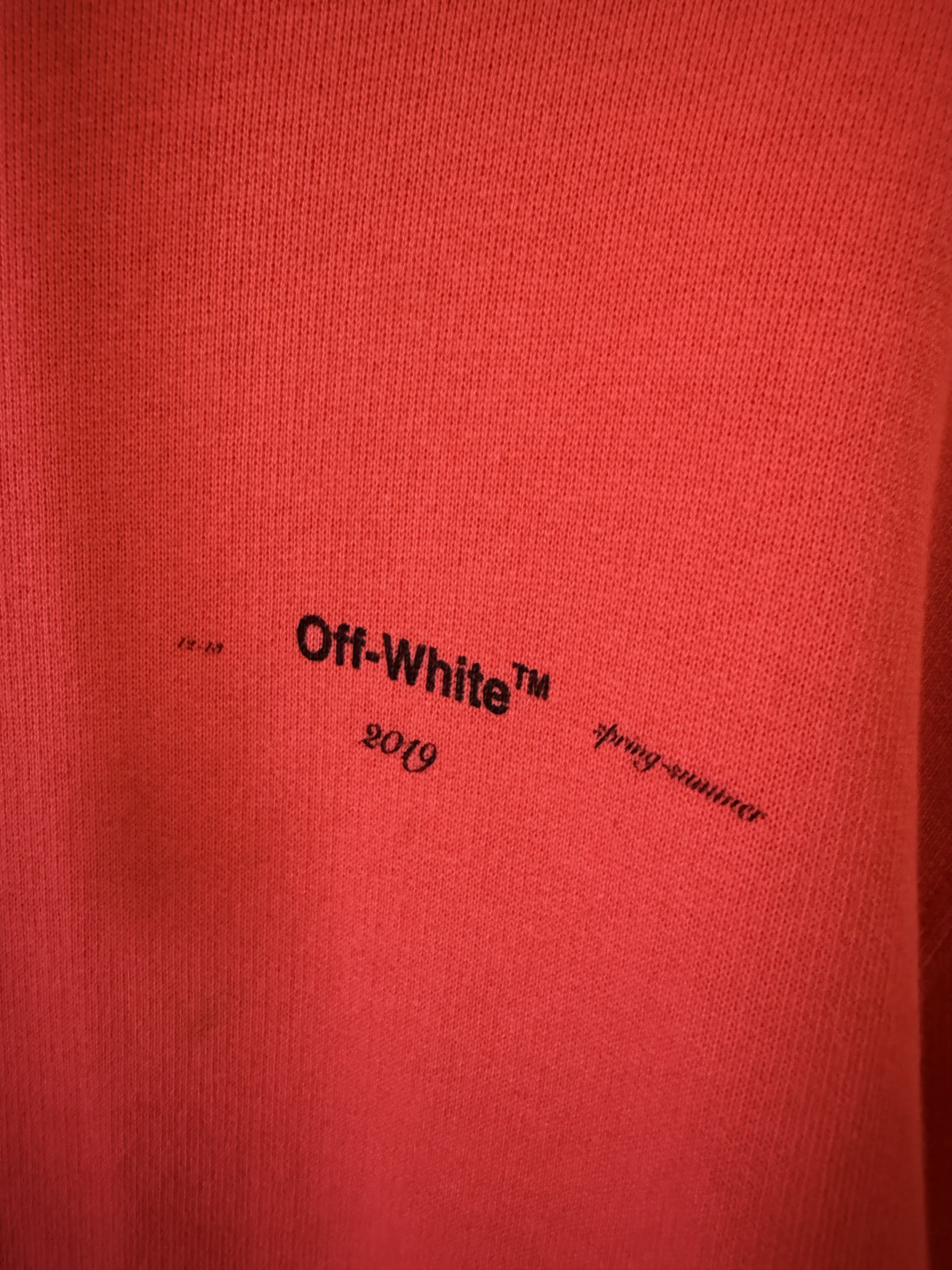 Off-White Off White Diag Stencil Hoodie Red (2019) Size US S / EU 44-46 / 1 - 2 Thumbnail