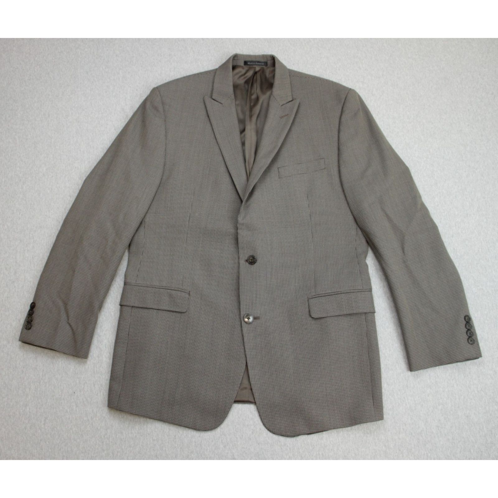 Calvin Klein Calvin Klein Blazer Mens 42L Brown 100% Wool Peak Label Size 42L - 2 Thumbnail