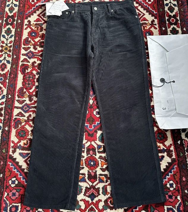 image of Visvim 22Aw Fluxus 03 Black Corduroy Pants in Navy, Men's (Size 30)