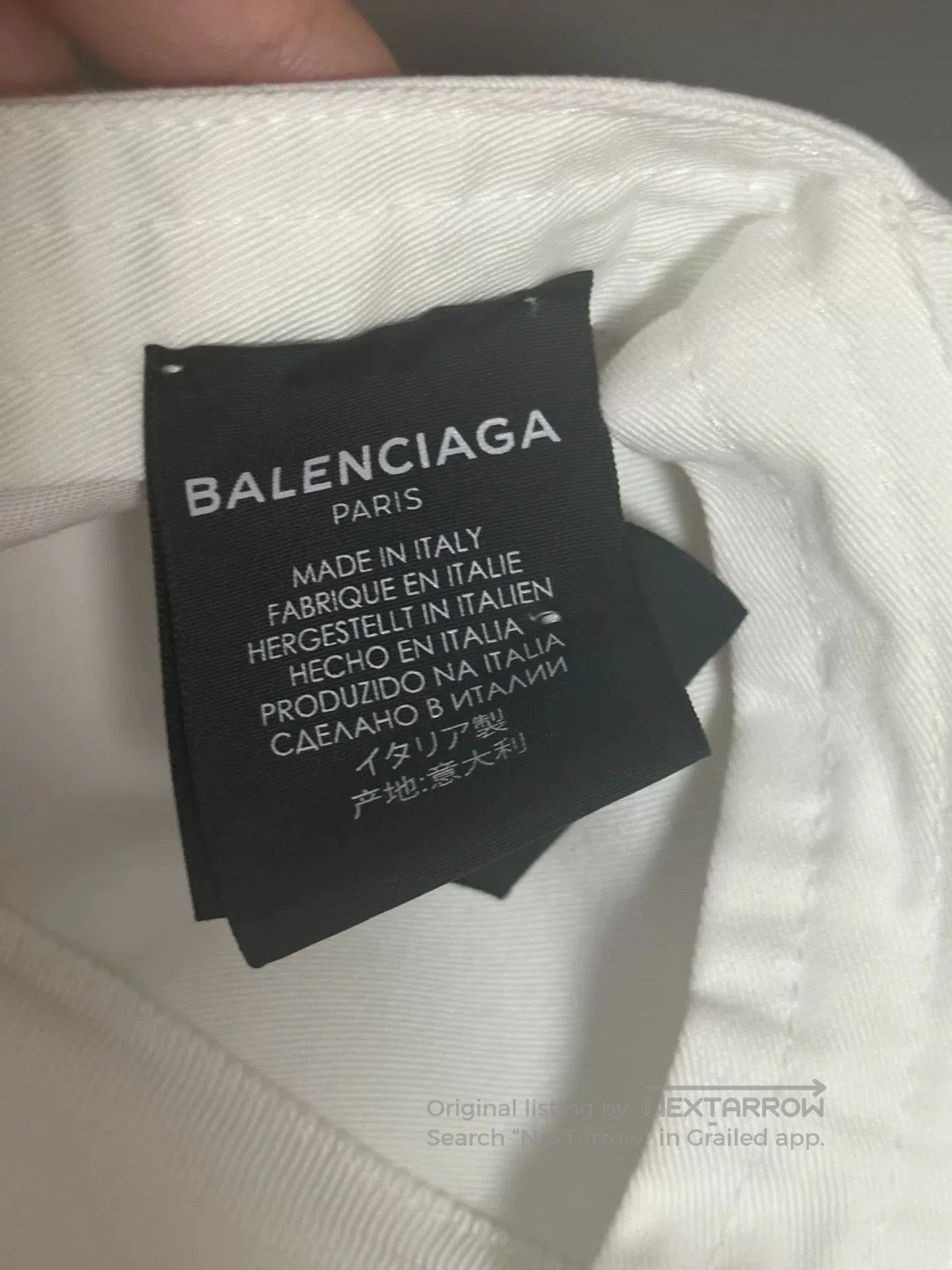 Balenciaga balenciaga embroidered logo baseball cap white. Size ONE SIZE - 7 Thumbnail