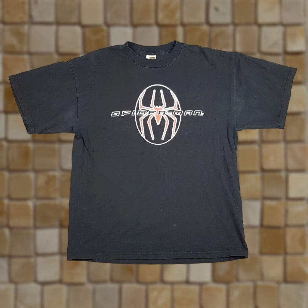 Vintage VINTAGE Tough T's Y2K Spider-Man Movie Promo T-Shirt Men's XL Black Cotton Short Sleeve Retro Comic Marvel Size US XL / EU 56 / 4 - 1 Thumbnail