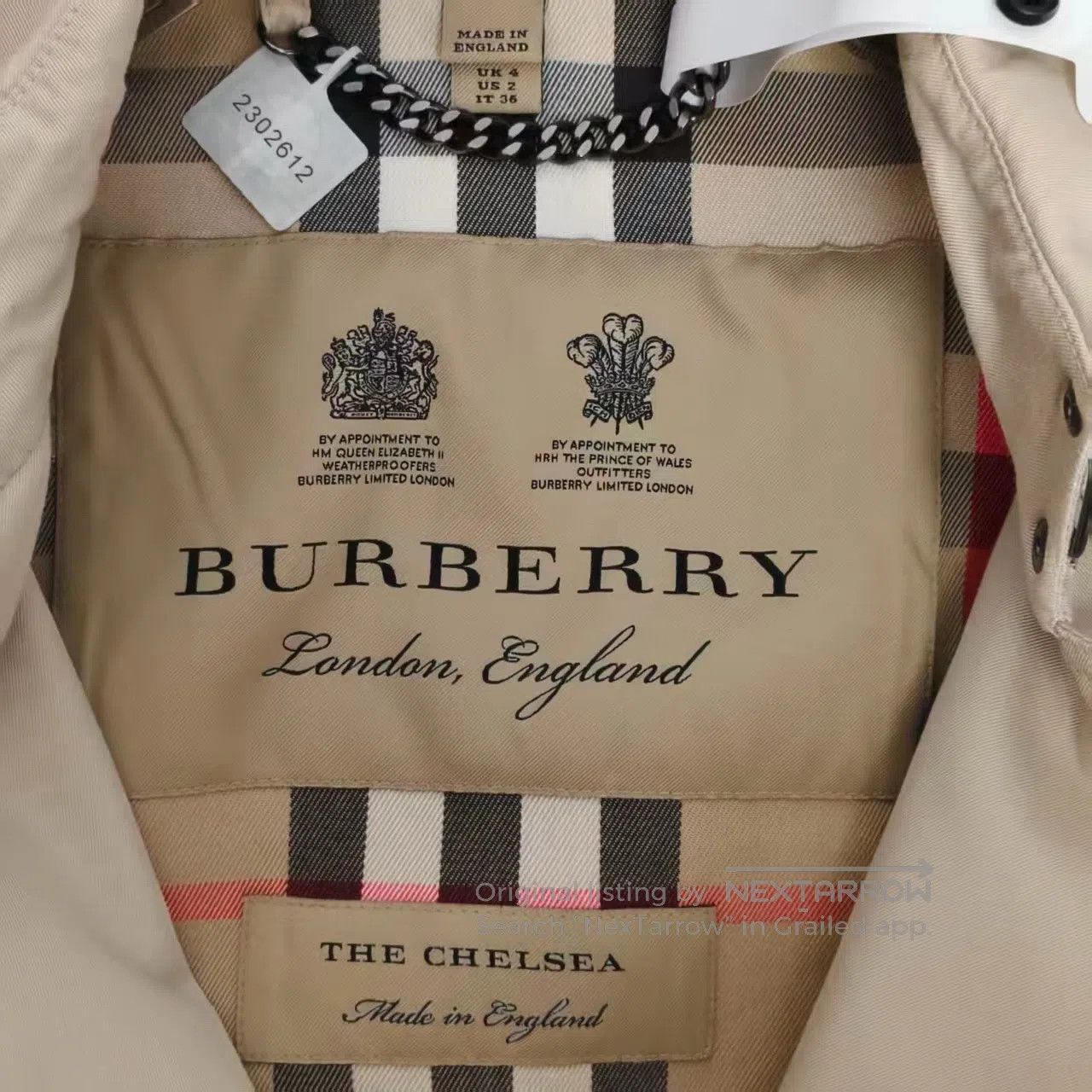 Burberry Burberry Chelsea Style Lined Plaid Windbreaker| Size XXS / US 00 / IT 34 - 2 Thumbnail