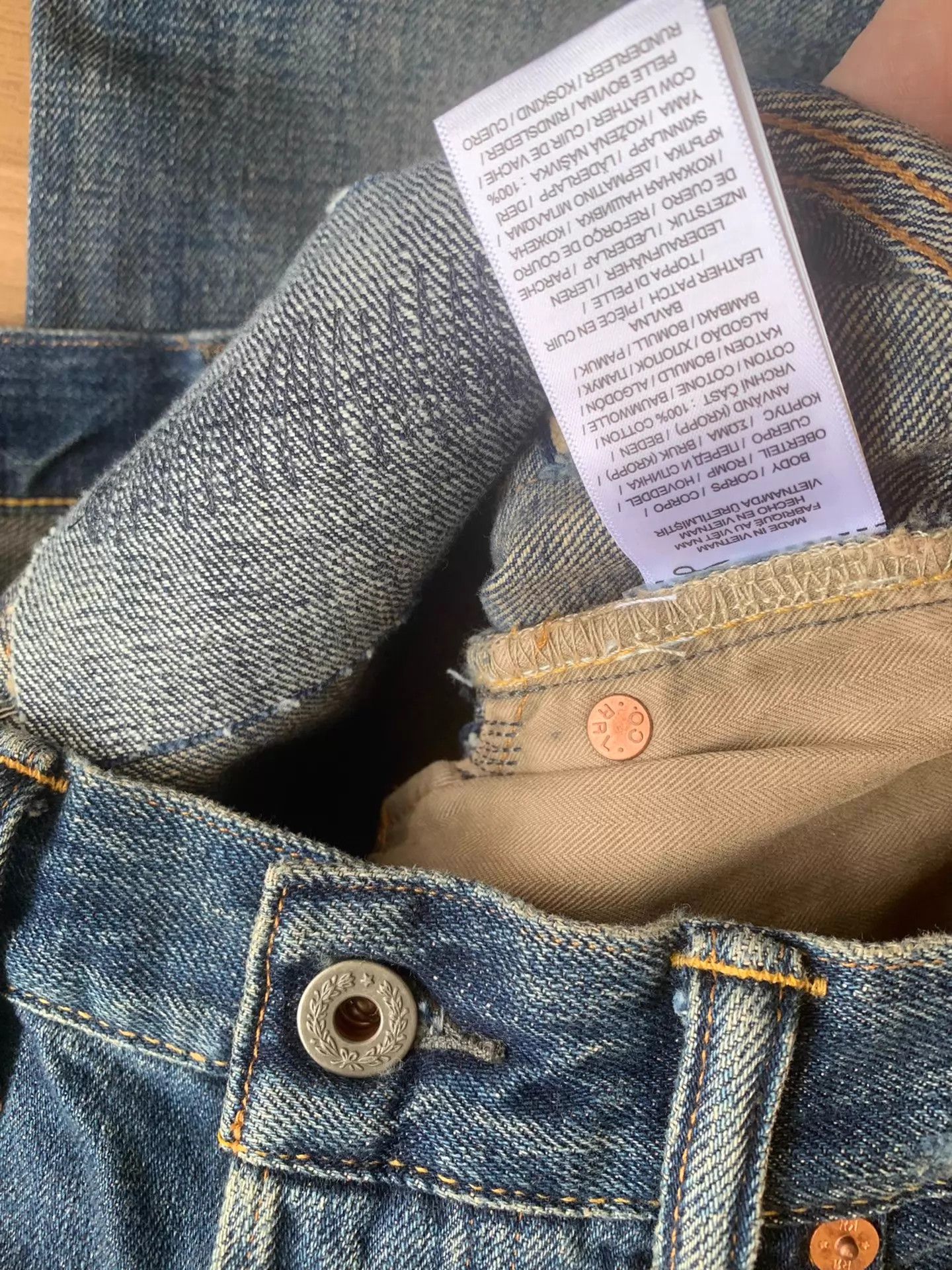 RRL Ralph Lauren RRL 5P Averie Wash Distressed Loose Straight Jeans Size US 36 / EU 52 - 8 Thumbnail