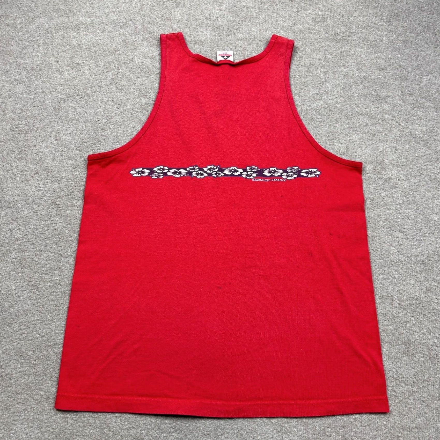 AAA VINTAGE Murina Hawaiian Shirt Red Large L Tank Top Sleeveless Surfer Mens 90s Tropical Size US L / EU 52-54 / 3 - 8 Thumbnail
