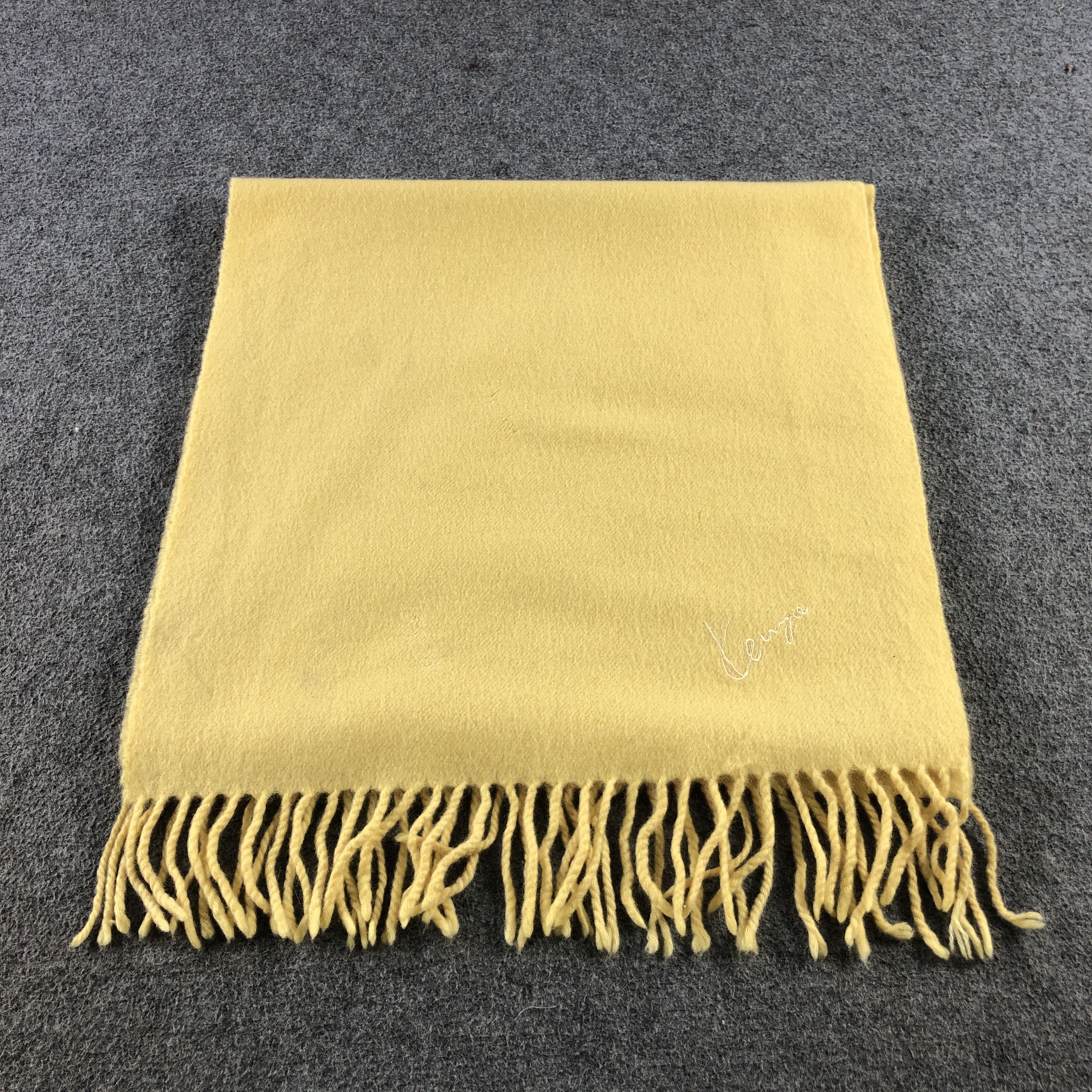 Kenzo Kenzo Floral Cashmere Scarf Muffler V2929 Size ONE SIZE - 2 Thumbnail