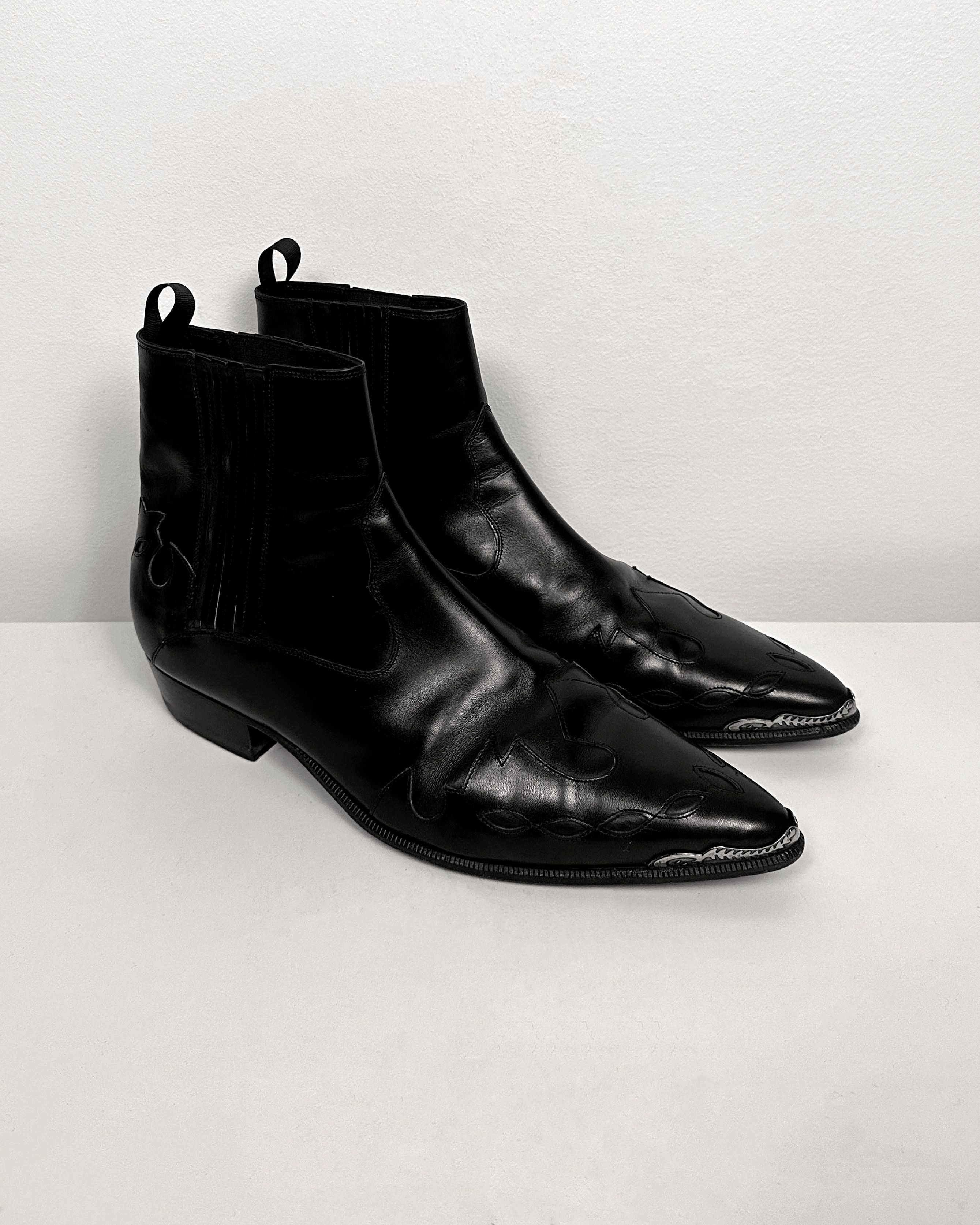 Saint Laurent Paris Santiag Western Boots