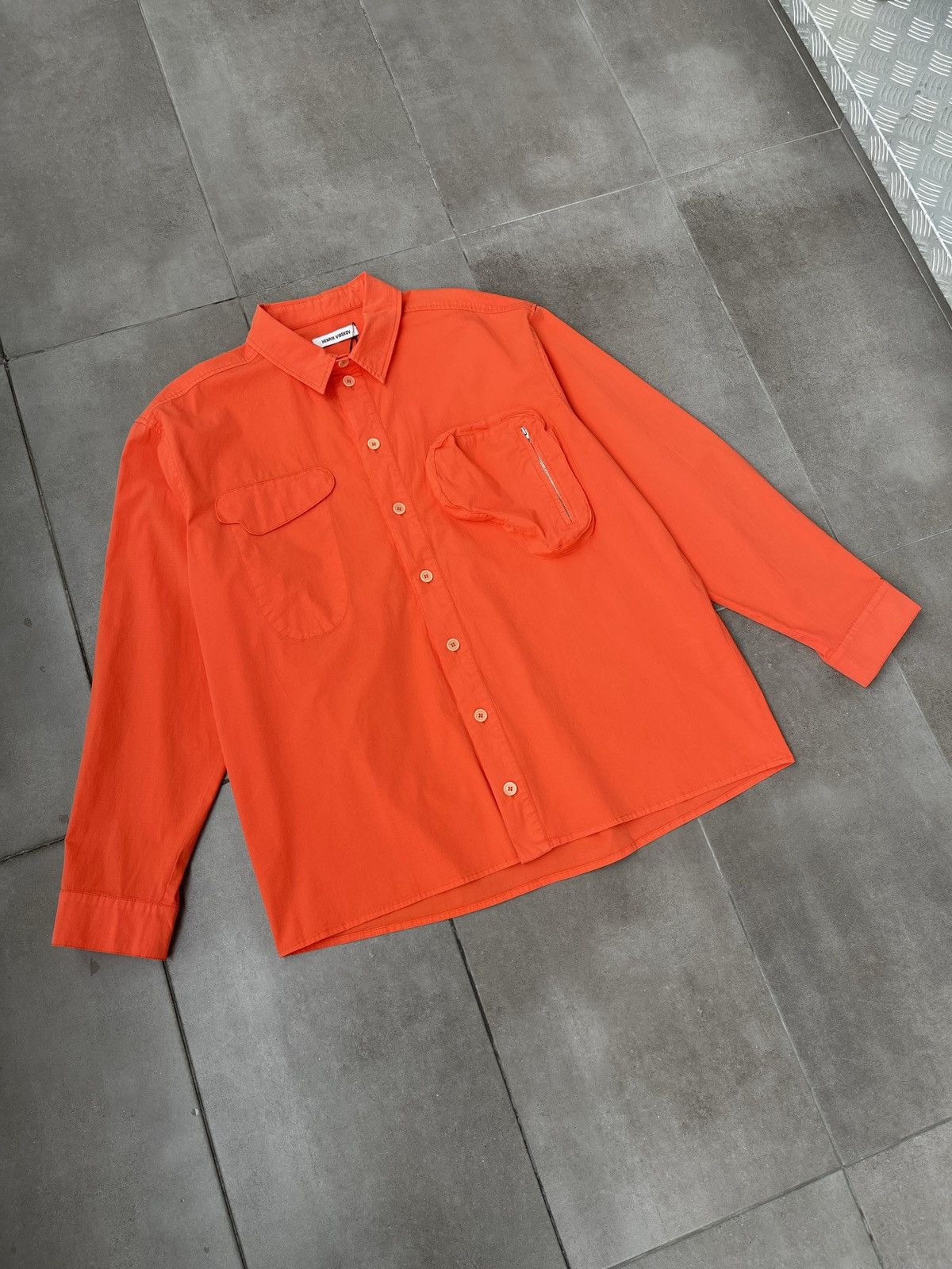 Henrik Vibskov !DS! SS23 Henrik Vibskov Flame Orange Cargo Shirt Size US XL / EU 56 / 4 - 12 Thumbnail