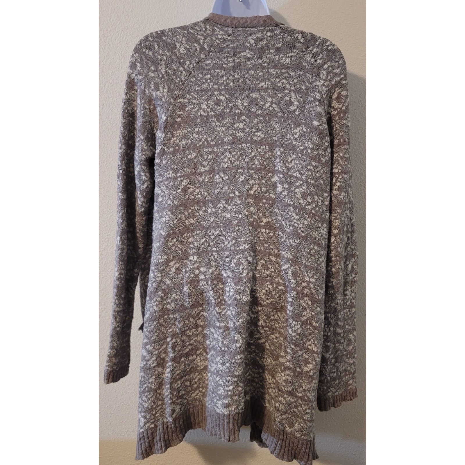 Other LA Hearts Gray White Open Front Knit Cardigan Sweater Large Size L / US 10 / IT 46 - 2 Thumbnail