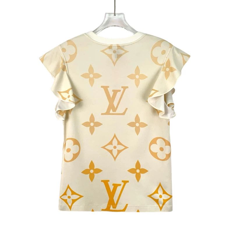 Louis Vuitton Louis Vuitton Beige logo presbyopic full print cotton roun Size S / US 4 / IT 40 - 2 Thumbnail
