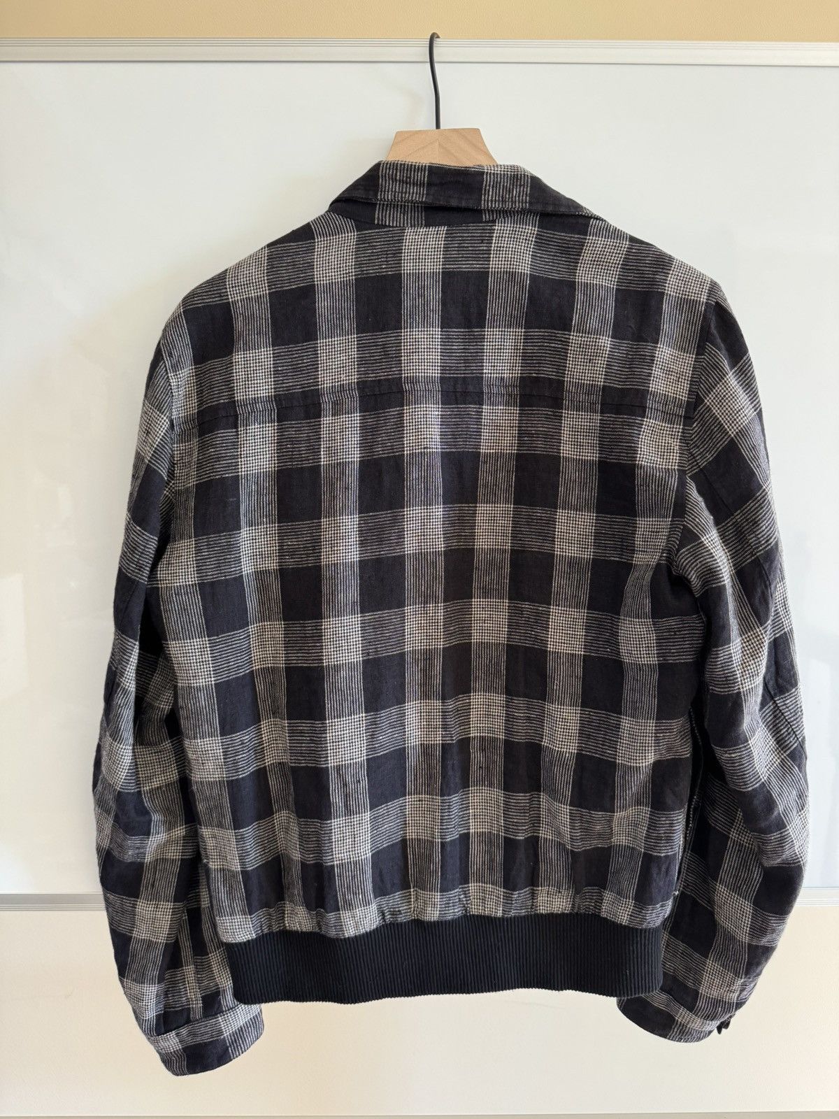 Oliver Spencer Oliver Spencer Ryde Checked Linen Bomber Jacket Size US XS / EU 42 / 0 - 2 Thumbnail