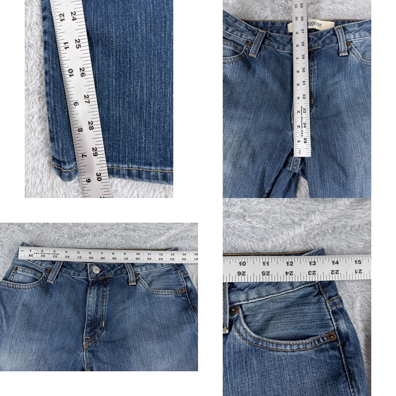 Gap GAP Jeans Womens Bootcut Denim Blue 26x30 4 Regular Inseam 26 Mid Rise Cotton Blend 5-Pocket City Style Size 27" / US 4 / IT 40 - 8 Thumbnail