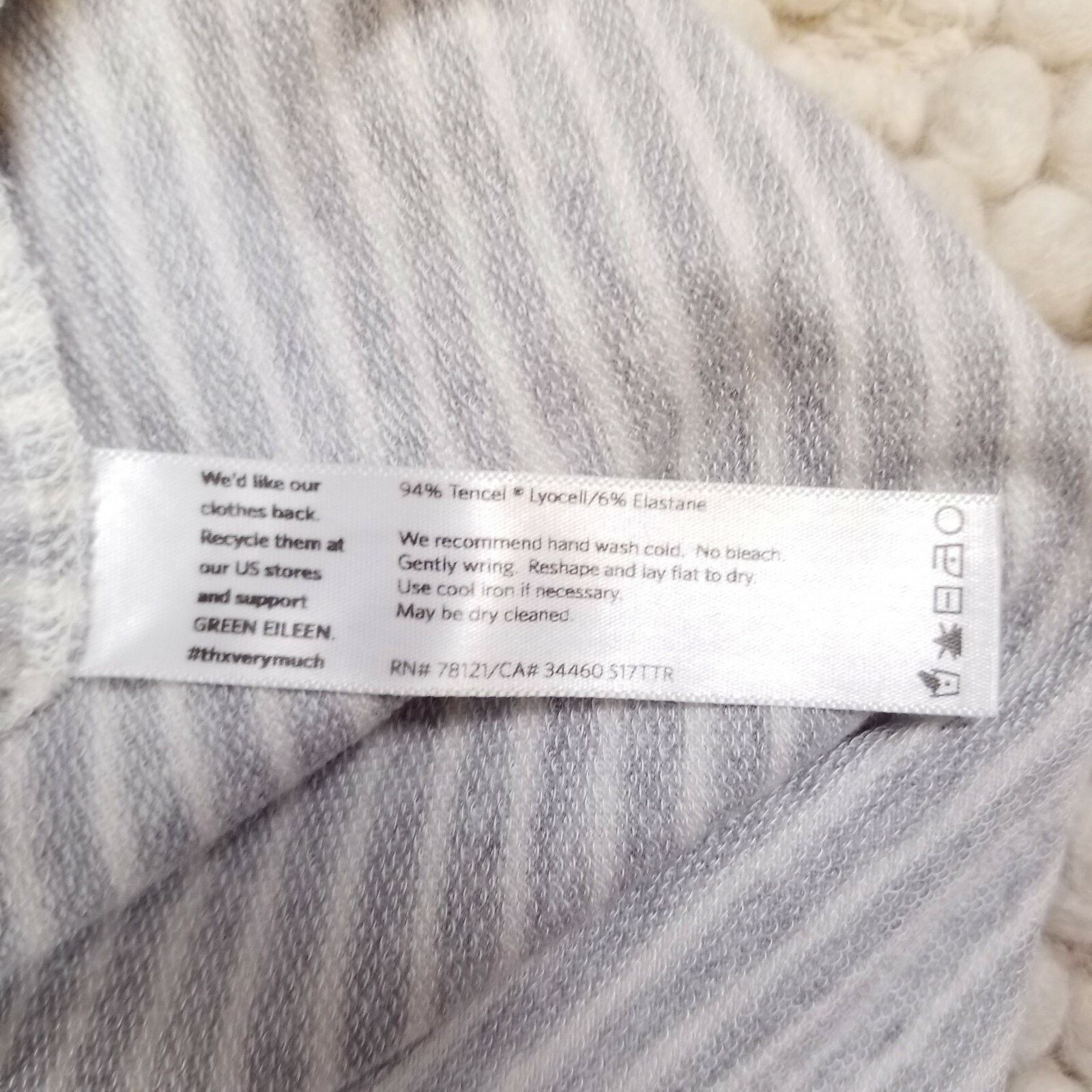 Eileen Fisher Eileen Fisher Tencel Stripe Oversized Tunic Gray & White XXS Size XXS / US 00 / IT 34 - 9 Thumbnail
