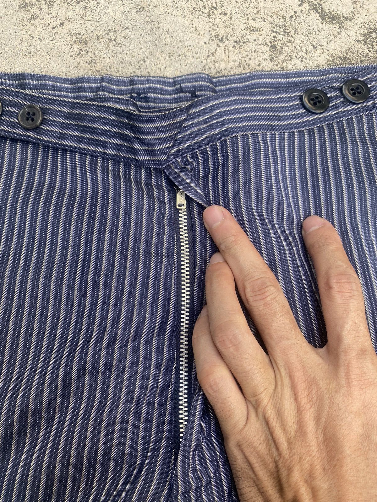 Japanese Brand × Yohji Yamamoto YohjiYamamoto Casual Pants Blue Stripes Size US 28 / EU 44 - 10 Thumbnail