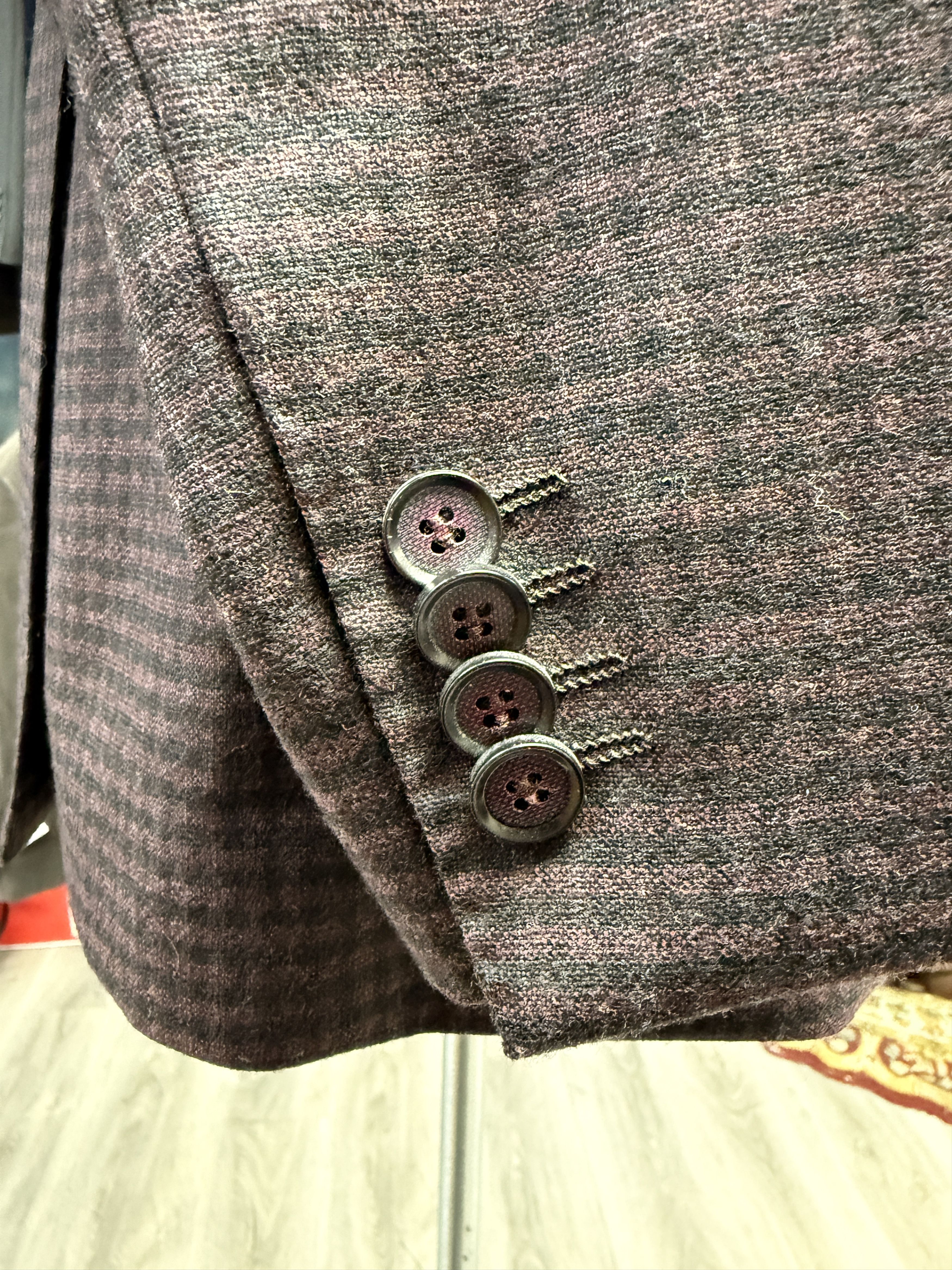 Designer × Other Sartoria Tosi 44R Maroon Plaid Sport Jacket Size 44R - 13 Thumbnail