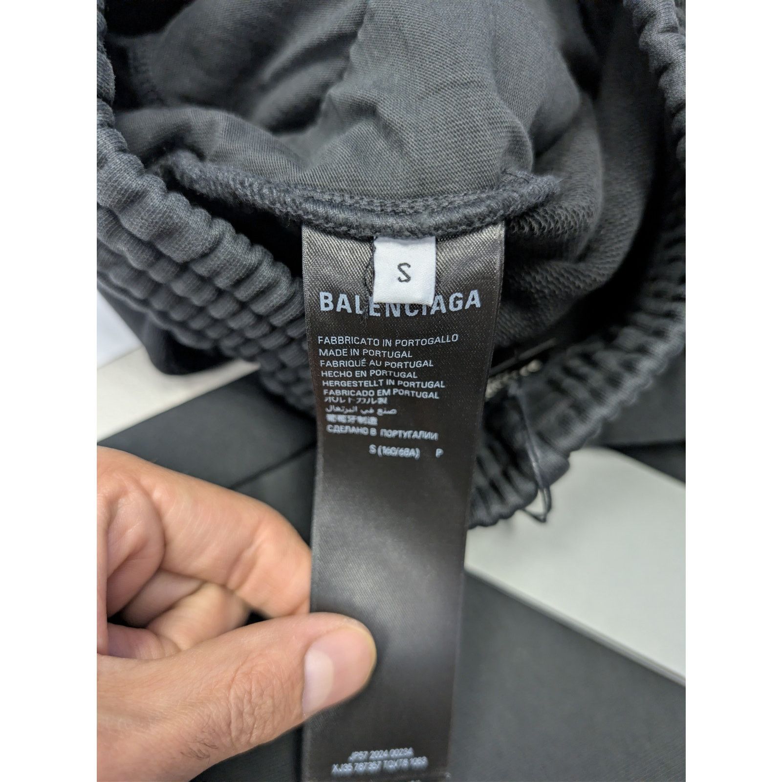 Balenciaga o1rshd1 Activewear Molleton Archetype Baggy Sweatpants Black Size US 30 / EU 46 - 18 Thumbnail