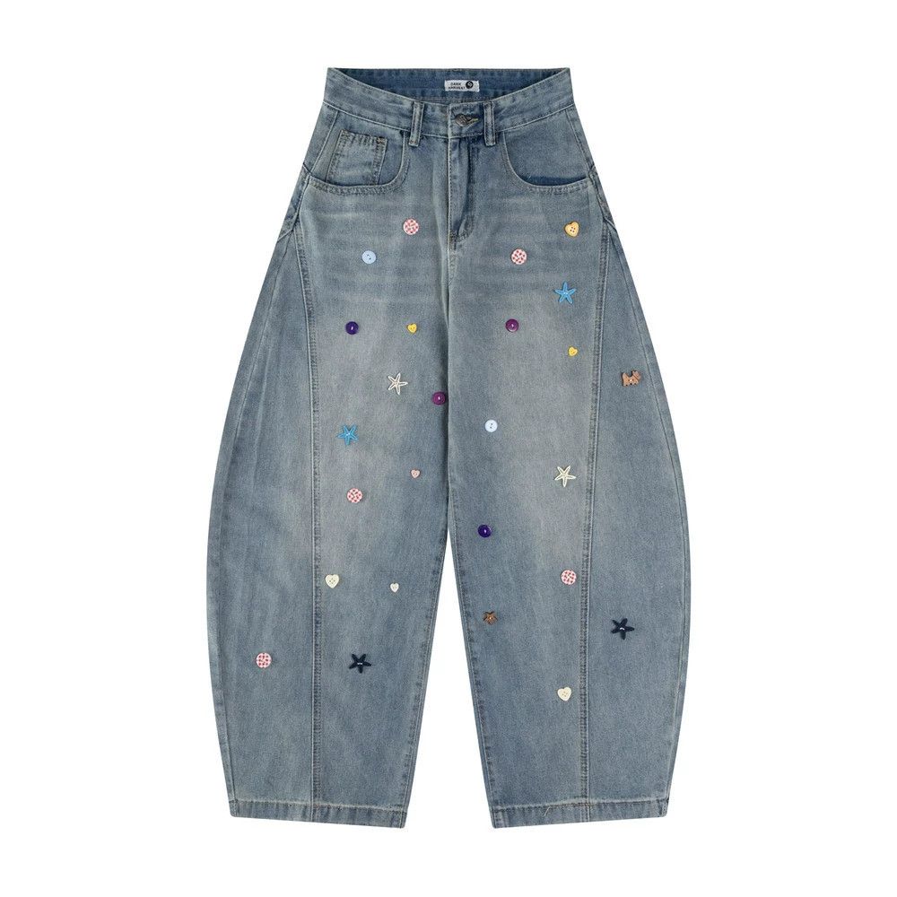 Jean Men's American retro fun star print scimitar jeans y2k Size US 32 / EU 48 - 1 Thumbnail