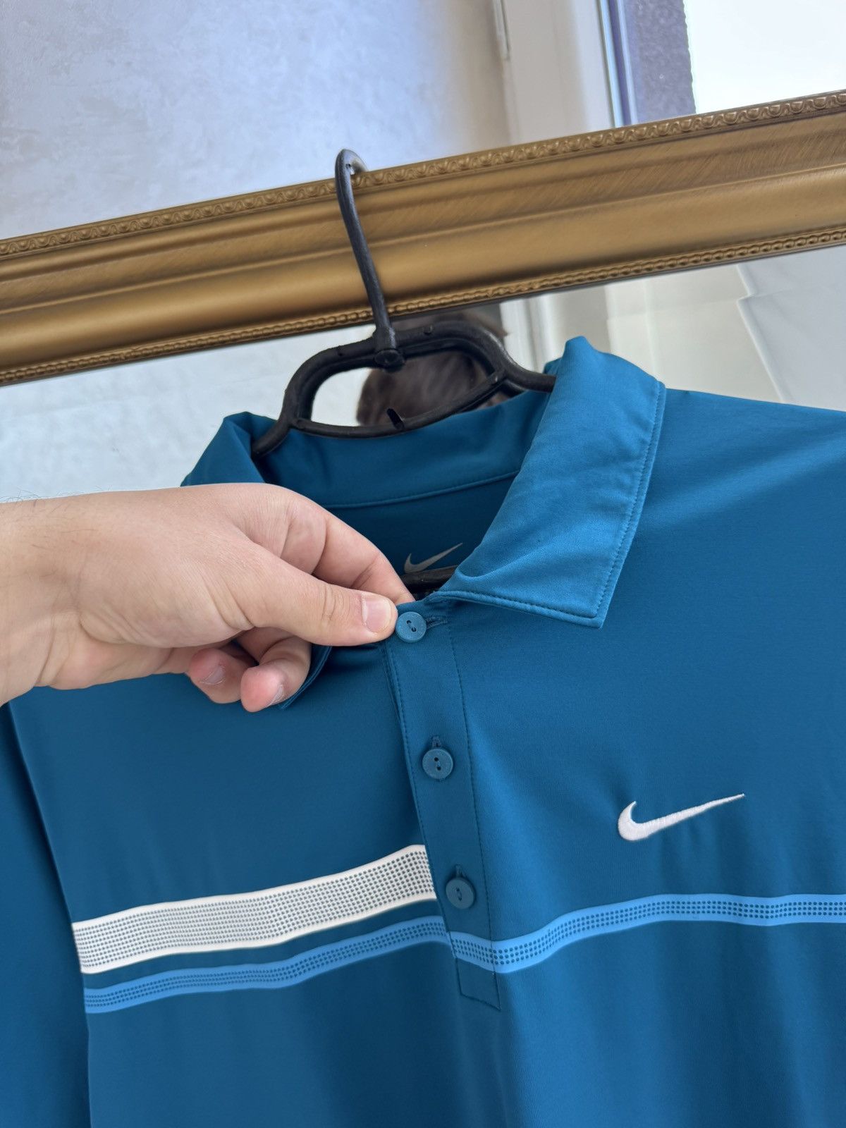 Nike Nike RF Roger Federer Tenis Polo Jersey, Size L, Cort Size US L / EU 52-54 / 3 - 3 Thumbnail