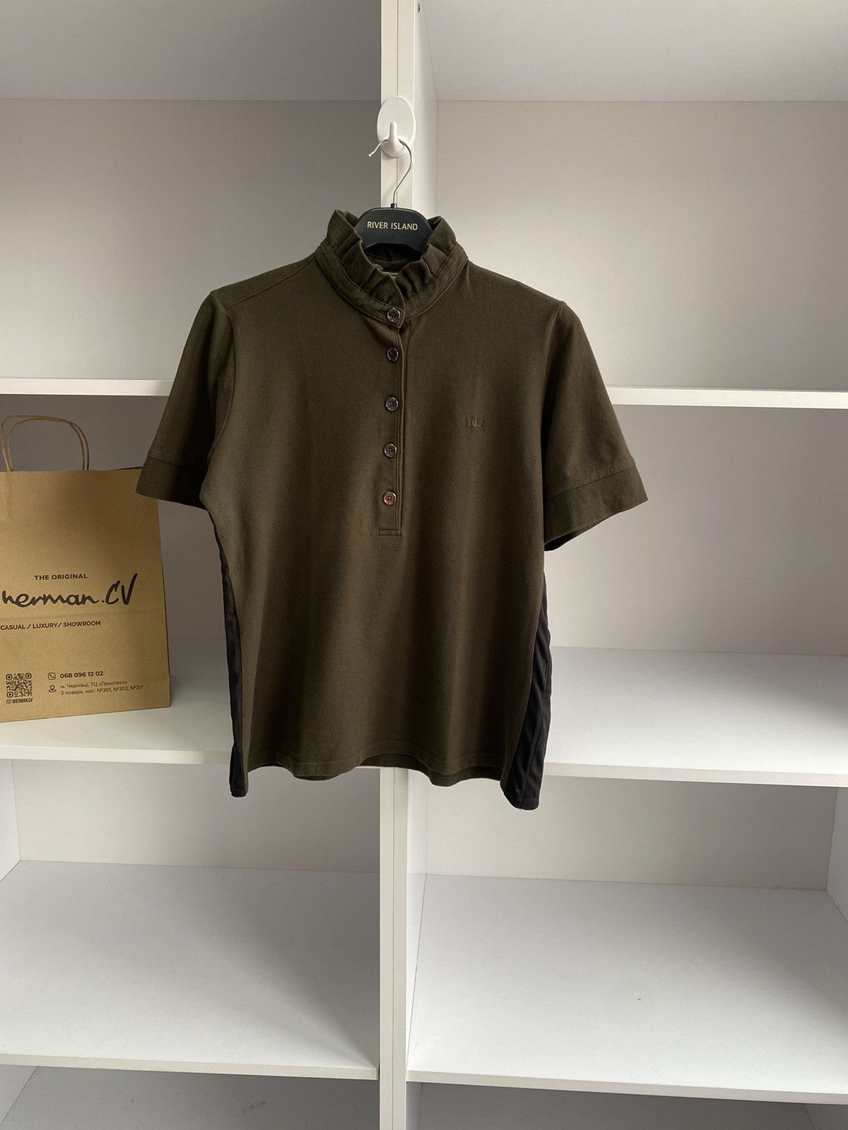Burberry × Vintage Vintage Burberry women's polo T-shirt Size L / US 10 / IT 46 - 5 Thumbnail