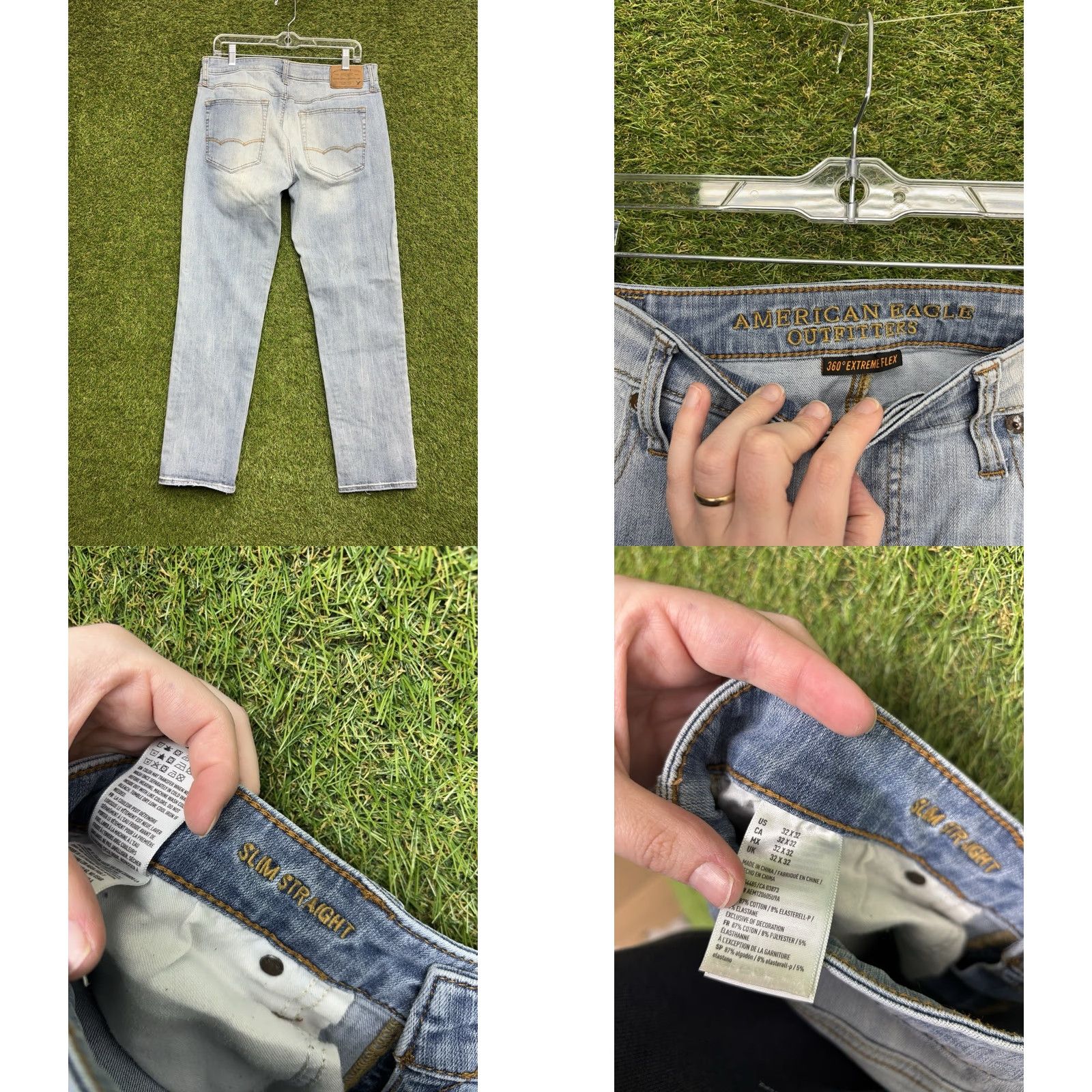 American Eagle Outfitters American Eagle Outfitters Jeans Slim 32x32 Light Wash Denim 5-Pocket Belt Loops Men’s Slim Straight Jeans Blue Size US 32 / EU 48 - 8 Thumbnail