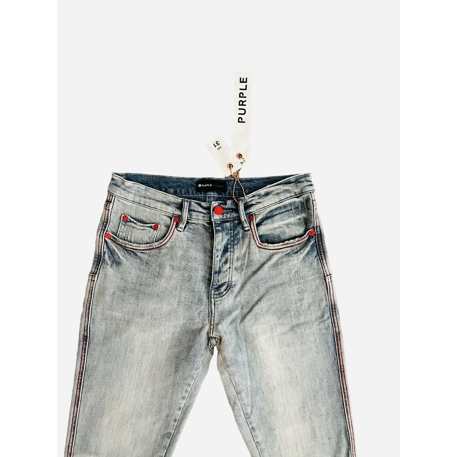 Purple Brand Purple Brand Jeans Mens Slim Fit P001 Blue Size 31/30 Size US 31 - 2 Thumbnail