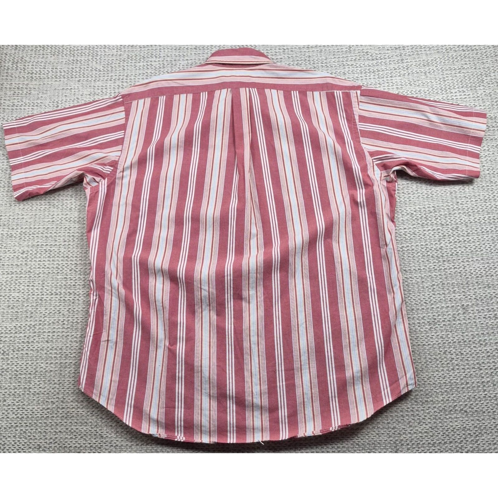 Ralph Lauren Ralph Lauren Button Up Shirt Mens Large Red Striped Short Sleeve Casual Preppy Size US L / EU 52-54 / 3 - 6 Thumbnail