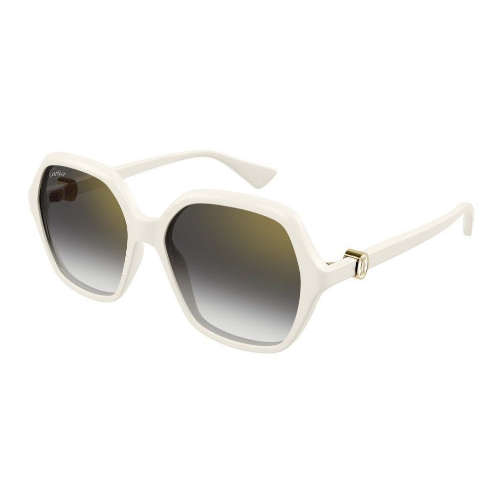 NEW Cartier CT0470S-004 57mm White Sunglasses