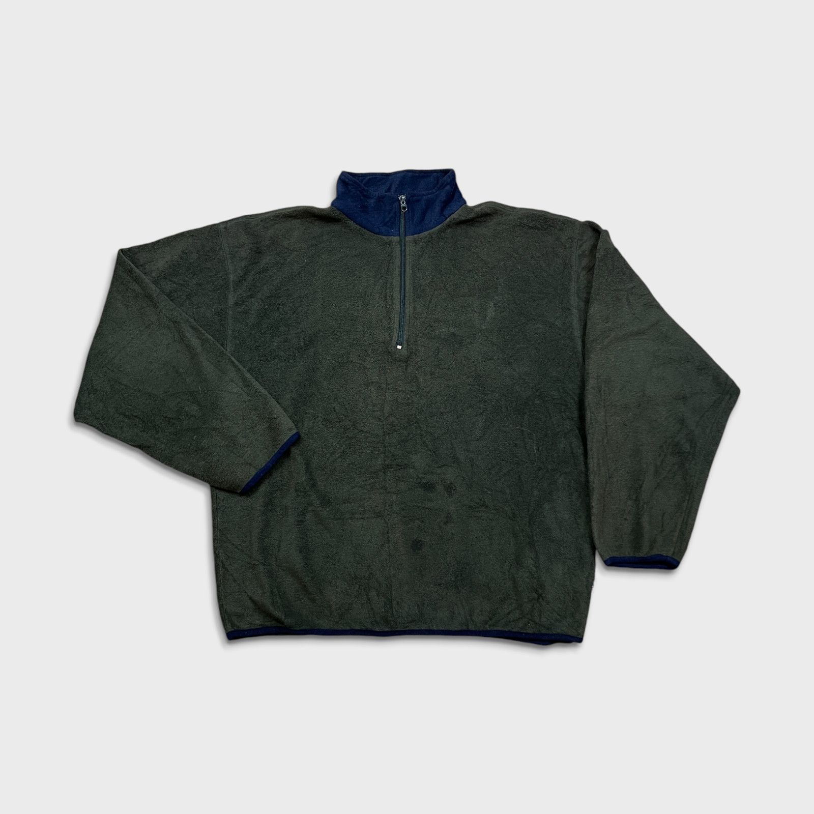 Nautica × Vintage VTG Nautica Fleece 2XL USA 1/4 Zip Sweatshirt Pullover 90s Size US XL / EU 56 / 4 - 1 Thumbnail