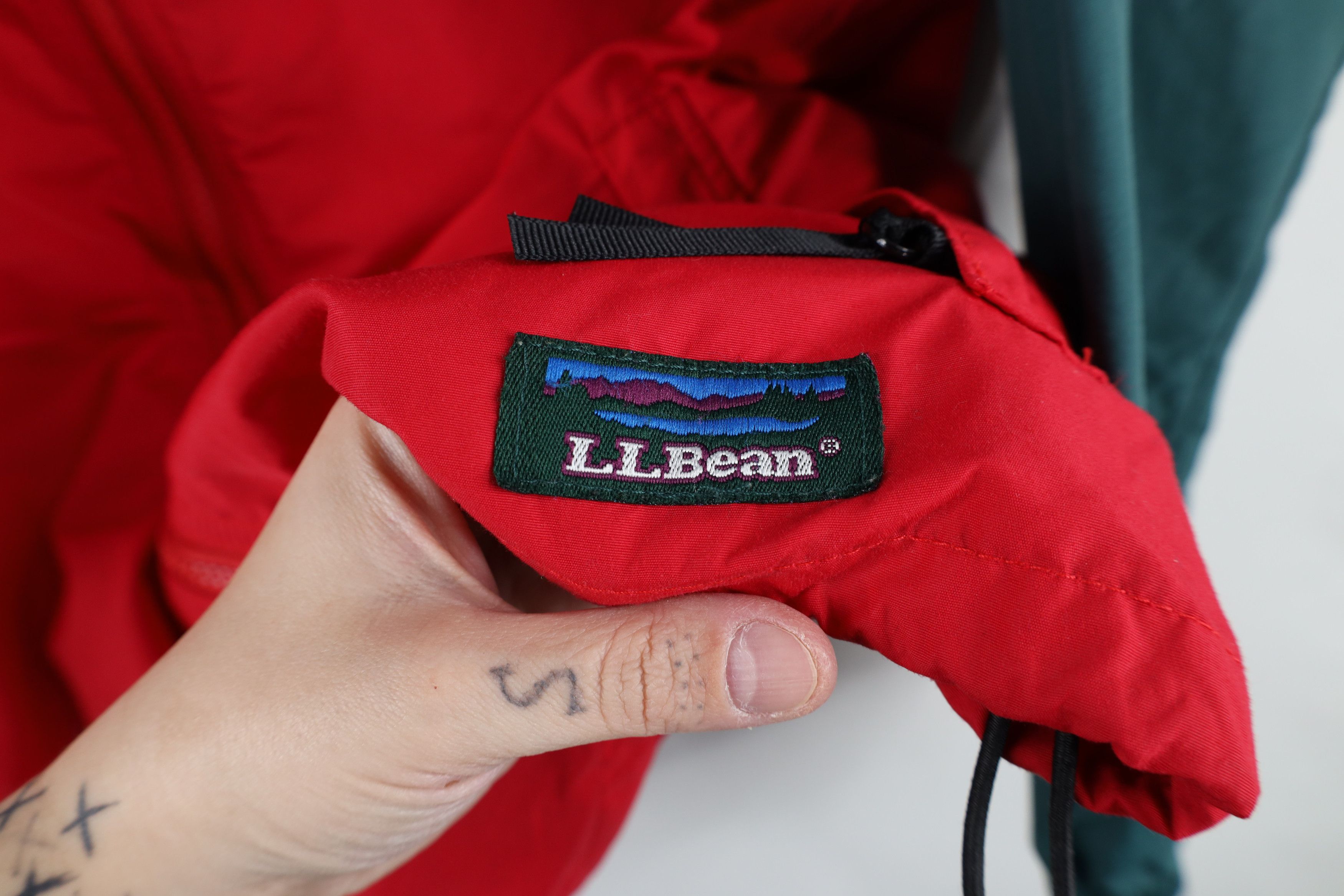 L.L. Bean × Vintage Vintage 90s LL Bean Block Hooded Windbreaker Jacket USA Size M / US 6-8 / IT 42-44 - 4 Thumbnail