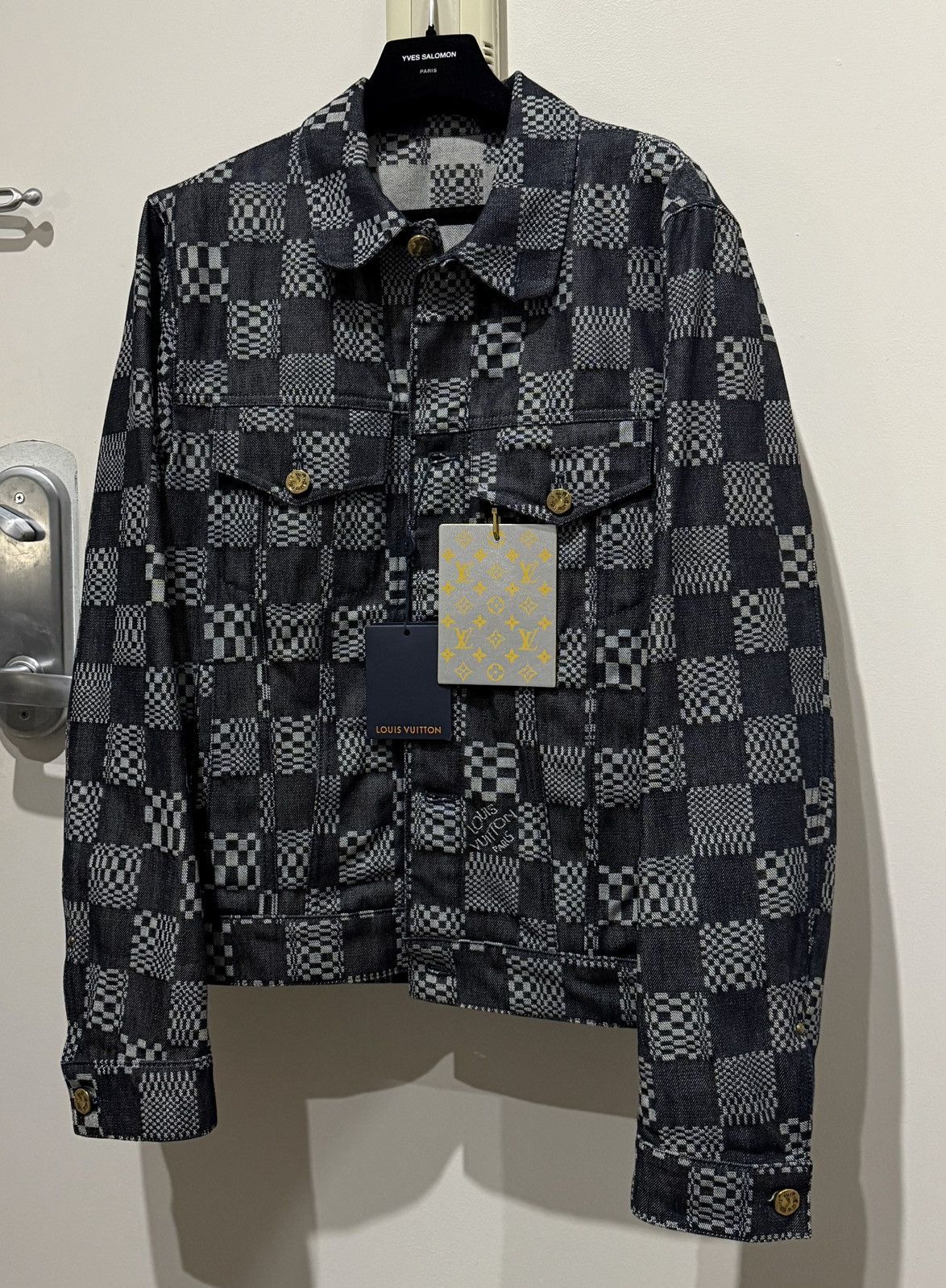 Louis Vuitton Louis Vuitton Virgil Abloh Distorted Damier Denim Jacket NEW Size US M / EU 48-50 / 2 - 7 Thumbnail